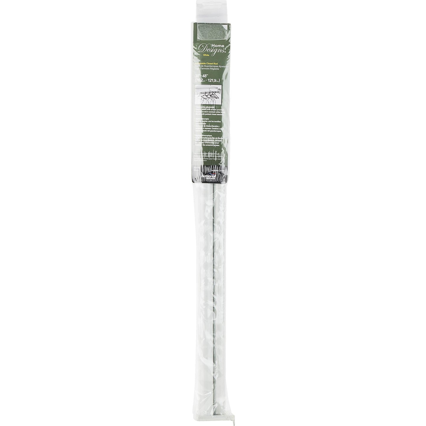 V7052 30" - 48" Adjustable Closet Rod - White