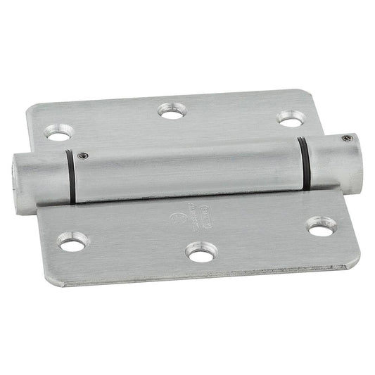 National Hardware - V521 3-1/2" 1/4R Spring Hinge 1/pk - Stainless Steel