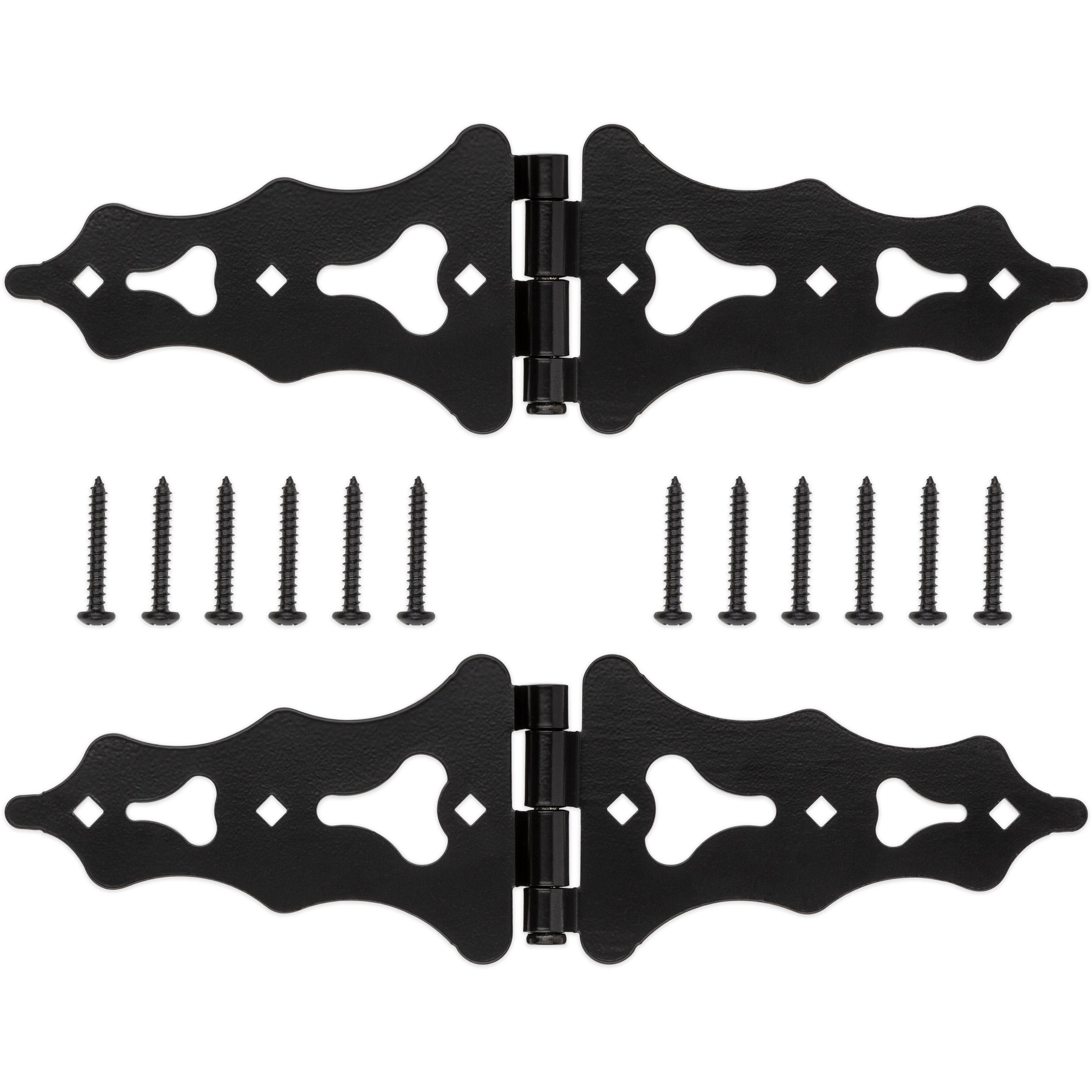 V1117 6" Ornamental S Hinge 2/pk - Black