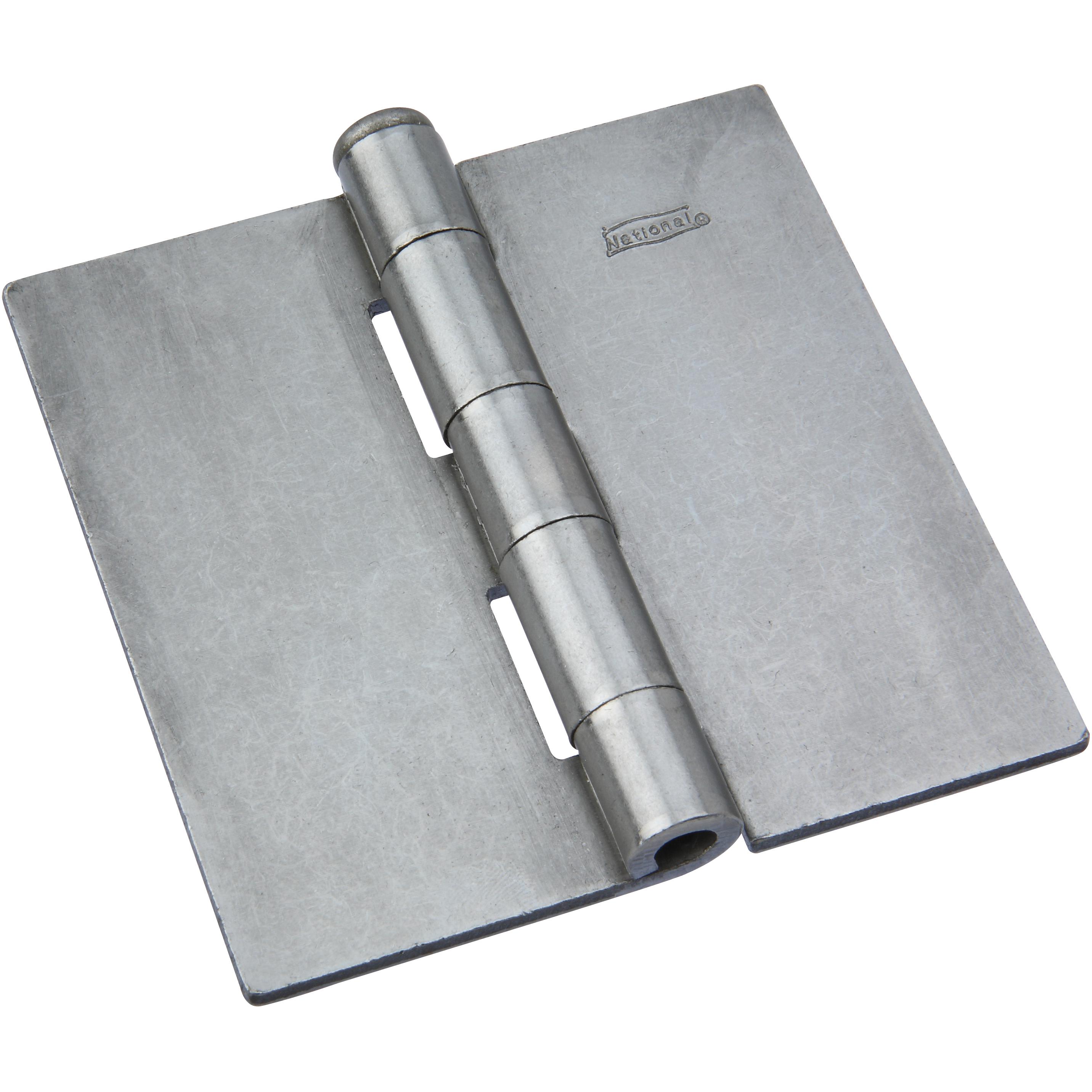 National Hardware - 560 4" SQR Weldable Surface Door Hinge 1/pk - Plain Steel