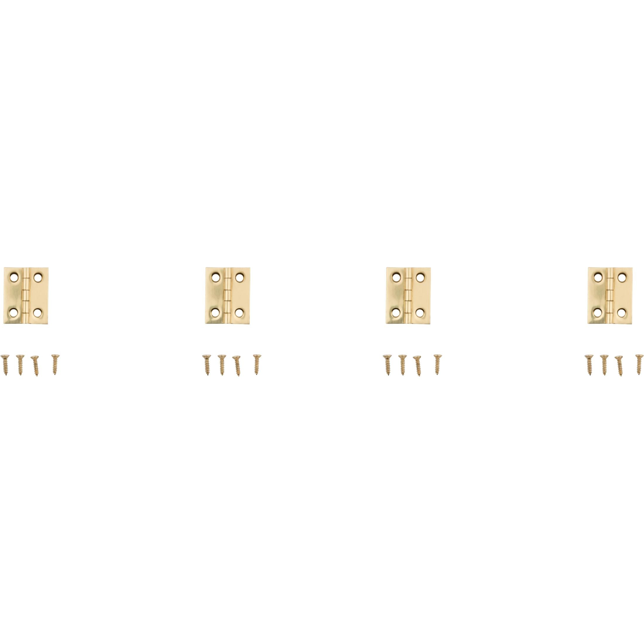 National Hardware -N211-284 V1801 1" x 13/16" Hinge - Polished Brass, 4 pack