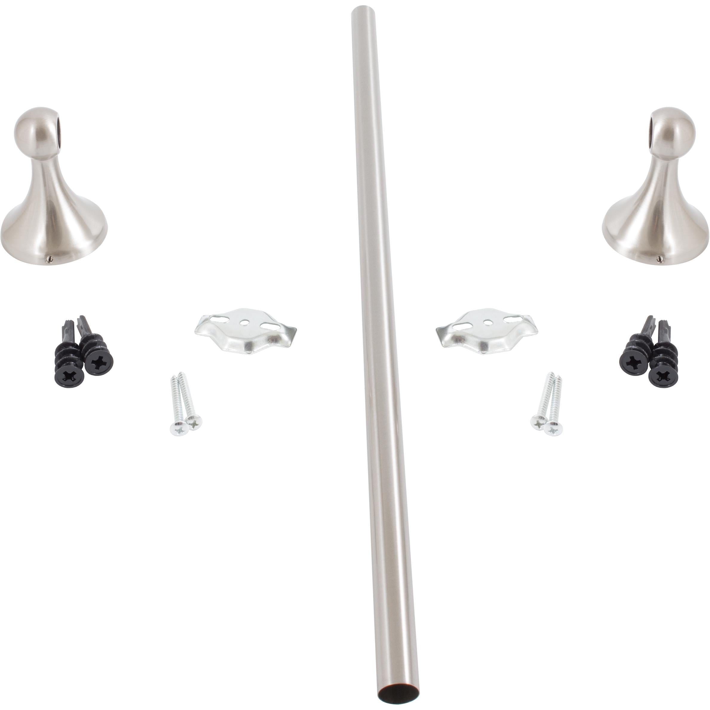 Stone Harbor Hardware Coastal Towel Bar, 18 Inches, Satin Nickel