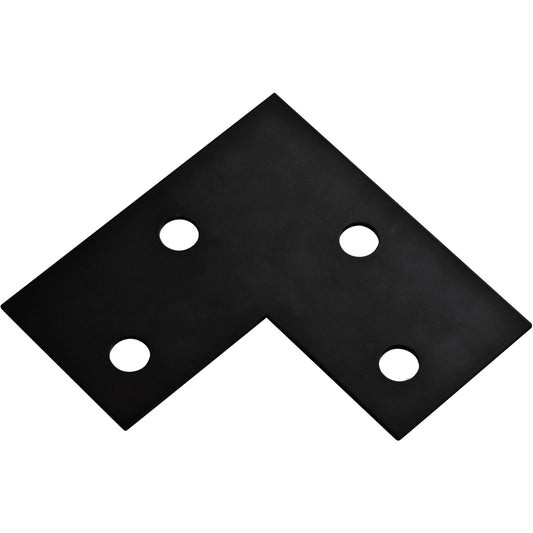 1176BC 6" x 3" x 1/8" Corner Plate - Black