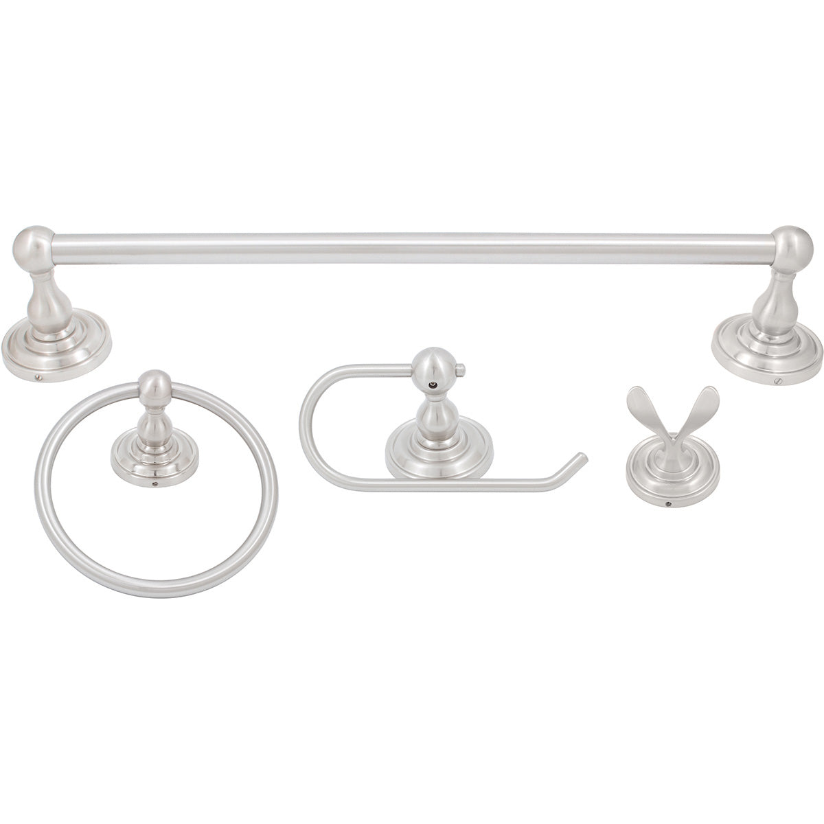 Stone Harbor Hardware Charlotte Bathroom Set, 4-Piece, Satin Nickel
