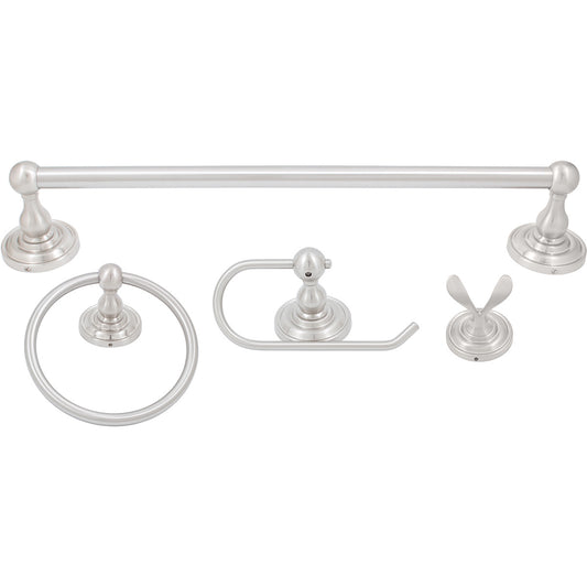Stone Harbor Hardware Charlotte Bathroom Set, 4-Piece, Satin Nickel