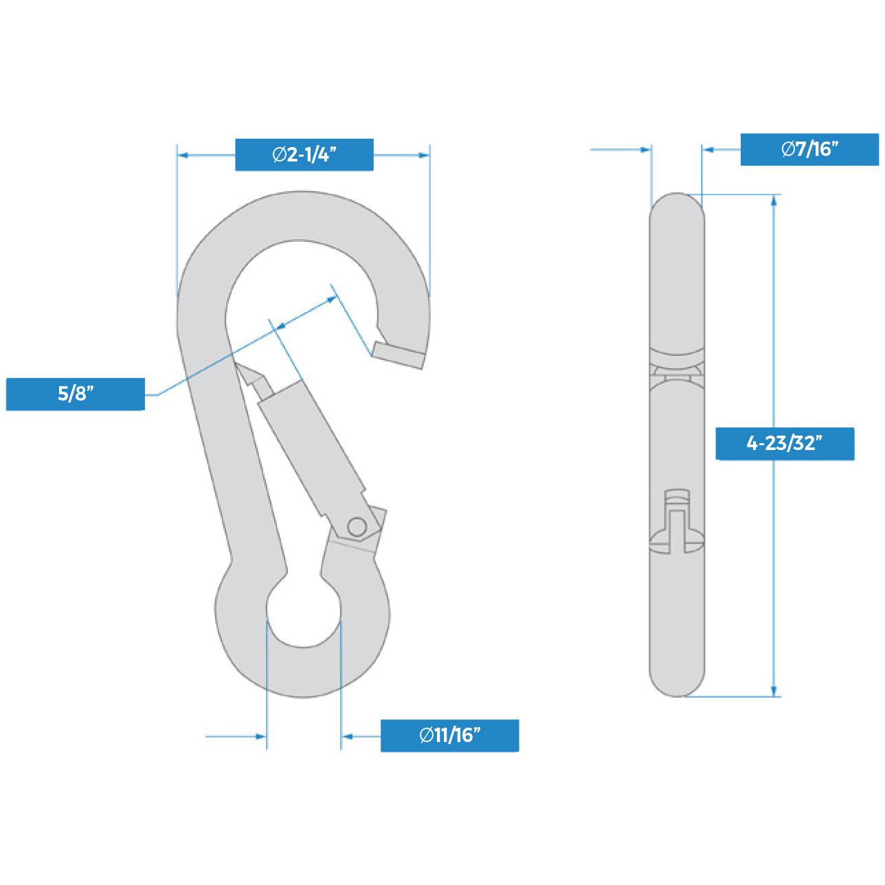 National Hardware N820-094 Interlocking Spring snap, Black