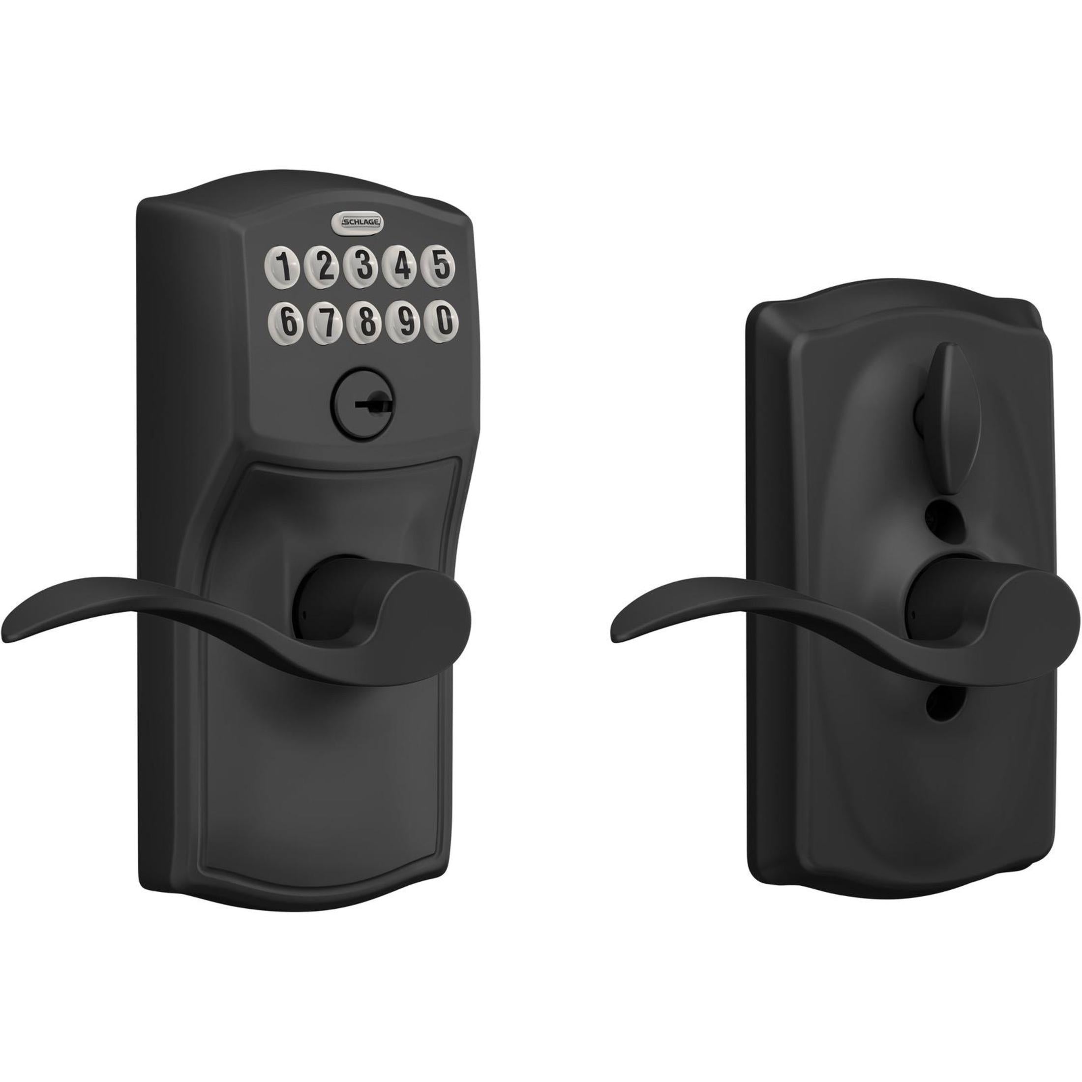 FE595CAM622ACC 16-086 10-027 Accent / Camelot Keypad Lever - Matte Black