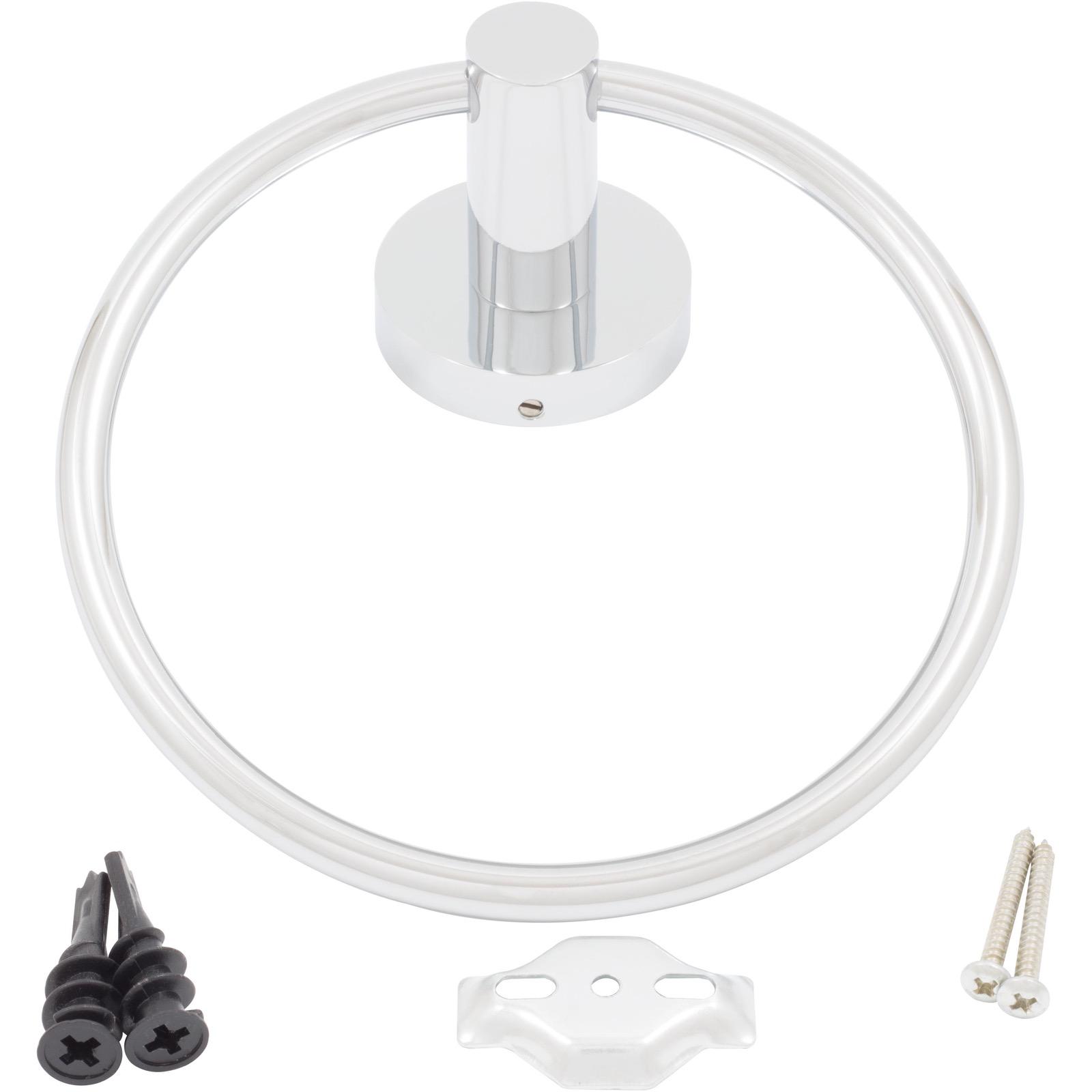 Stone Harbor Hardware Zurich Towel Ring, Polished Chrome