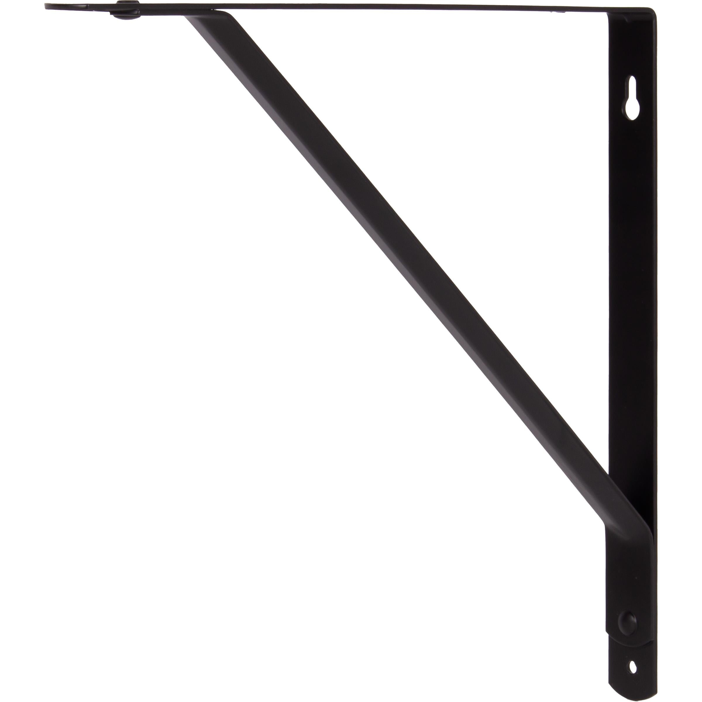 Stone Harbor Hardware Shelf Bracket, Powder Coated, 10-1/2 Inches, Matte Black