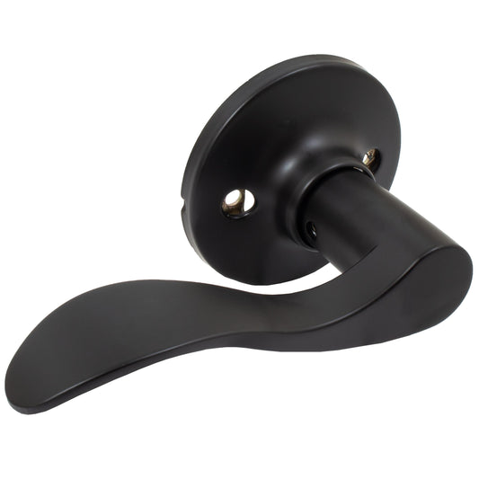 Stone Harbor Hardware Beaverton Door Lever, Dummy (Non-Turning) Latch, Left-Handed, Matte Black
