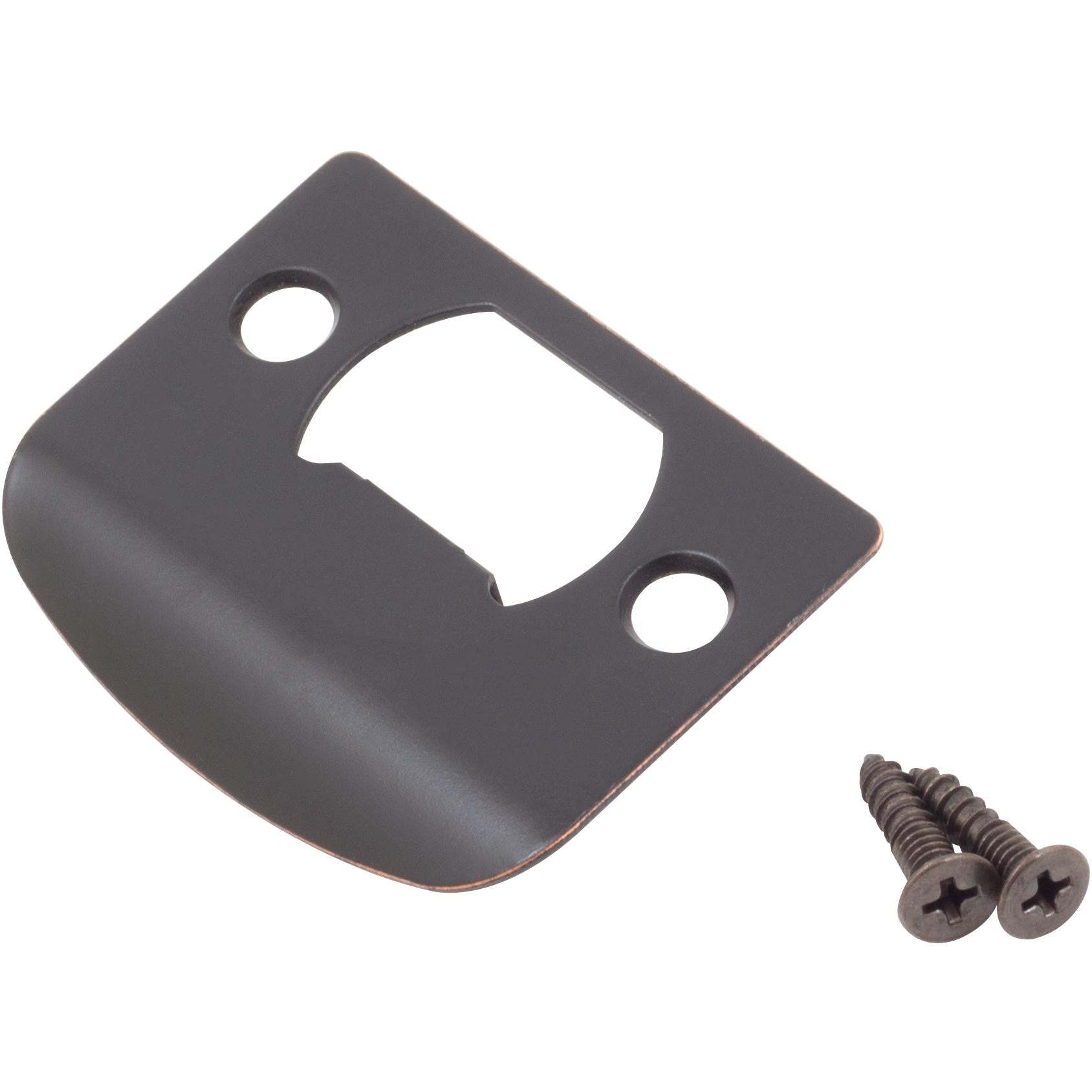 Full Lip 1/4" Round Corner or Square  Strike Plate, 2-1/4 Inches, 1-5/8" Center-to-Center