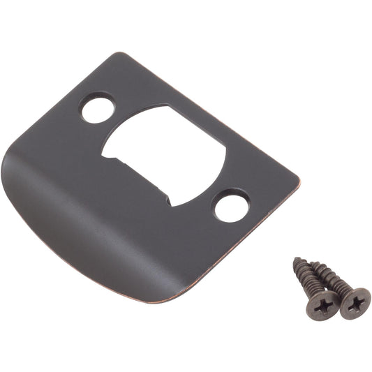 Stone Harbor Hardware Full Lip Square Corner Strike Plate, 2-1/4 Inches, 1-5/8" Center-to-Center, Vintage Bronze