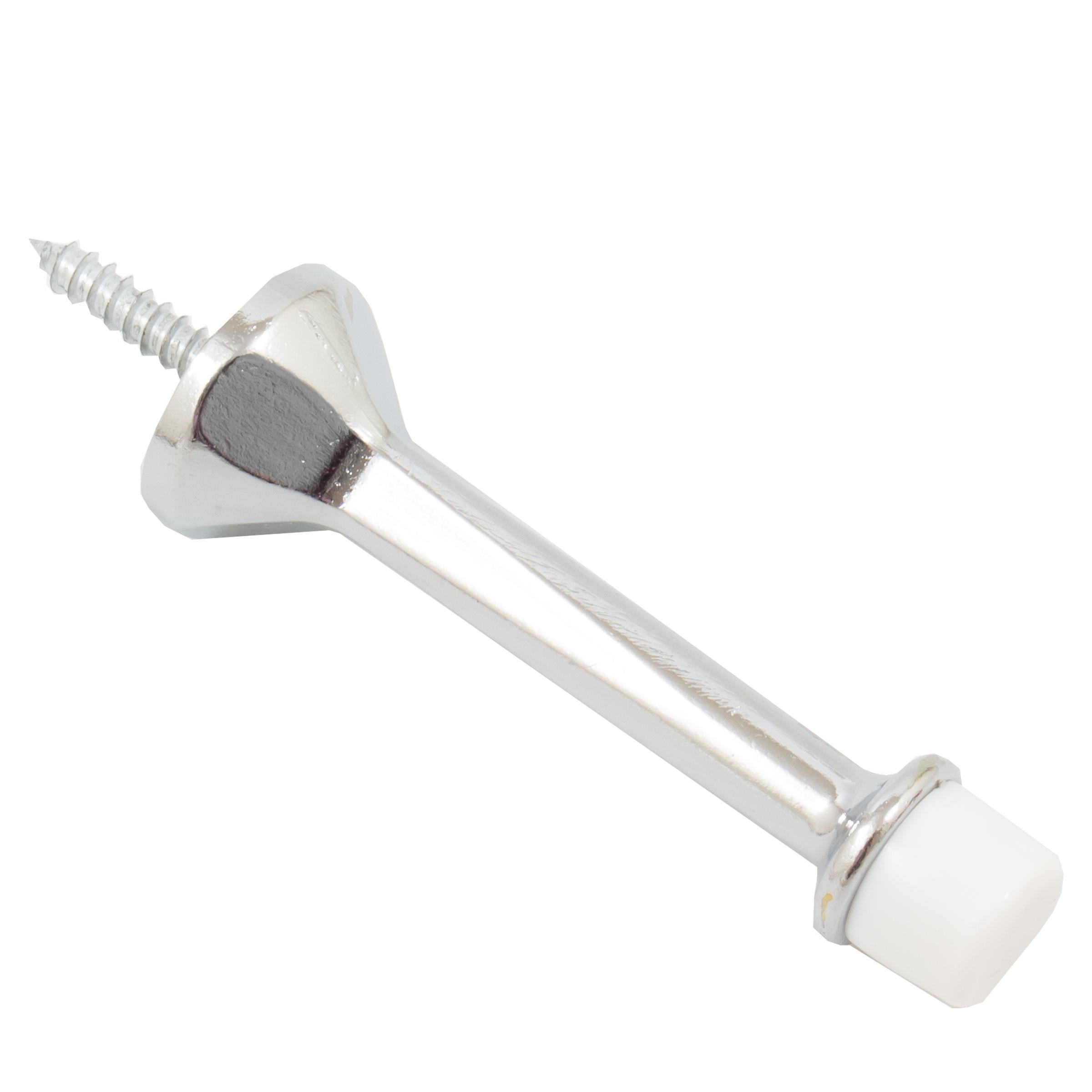 Stone Harbor Hardware Heavy-Duty Solid Aluminum Door Stop, 3 Inches, Polished Chrome
