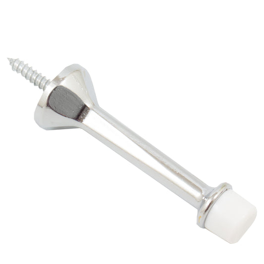 Stone Harbor Hardware Heavy-Duty Solid Aluminum Door Stop, 3 Inches, Polished Chrome