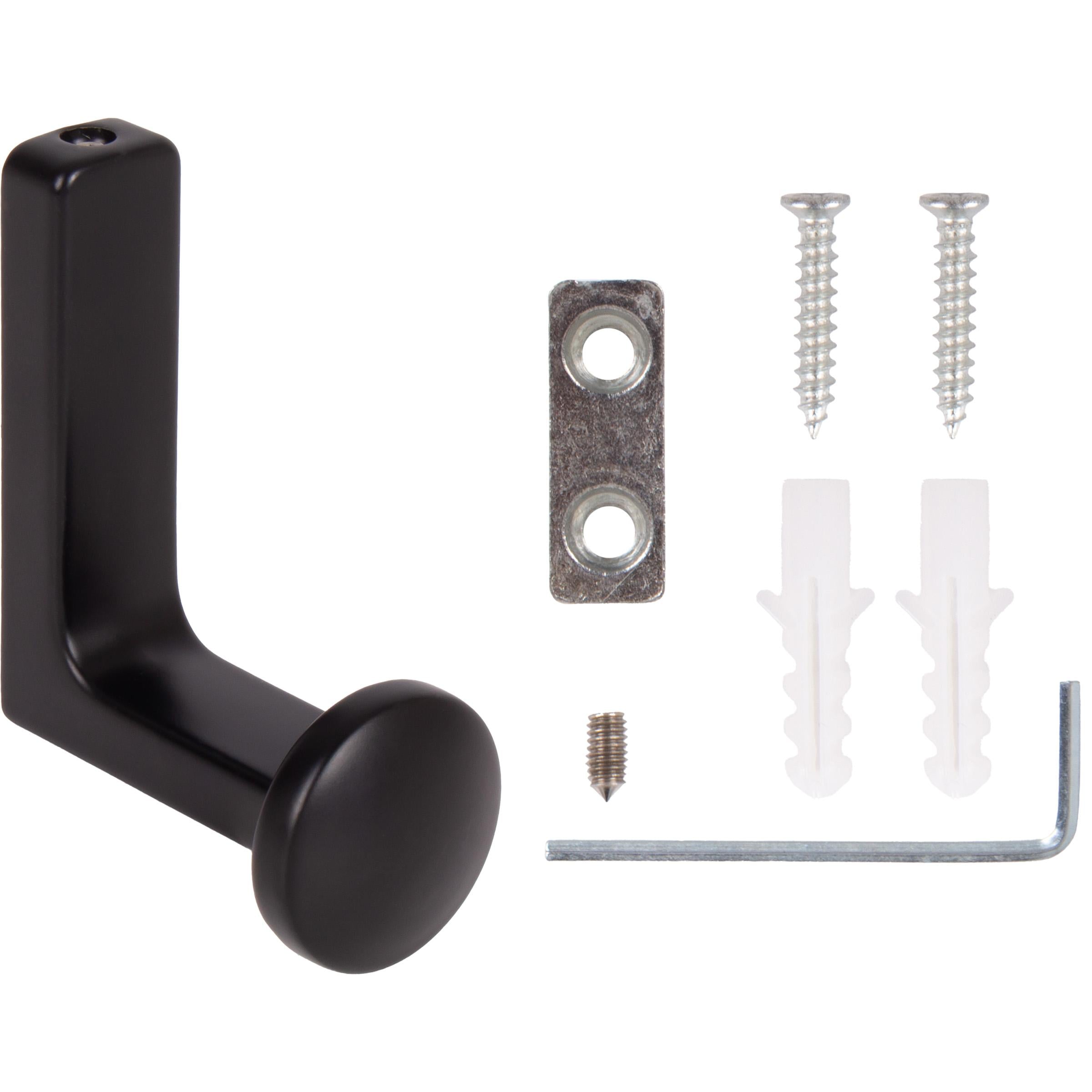 Stone Harbor Hardware Modern Round Robe Hook, Matte Black