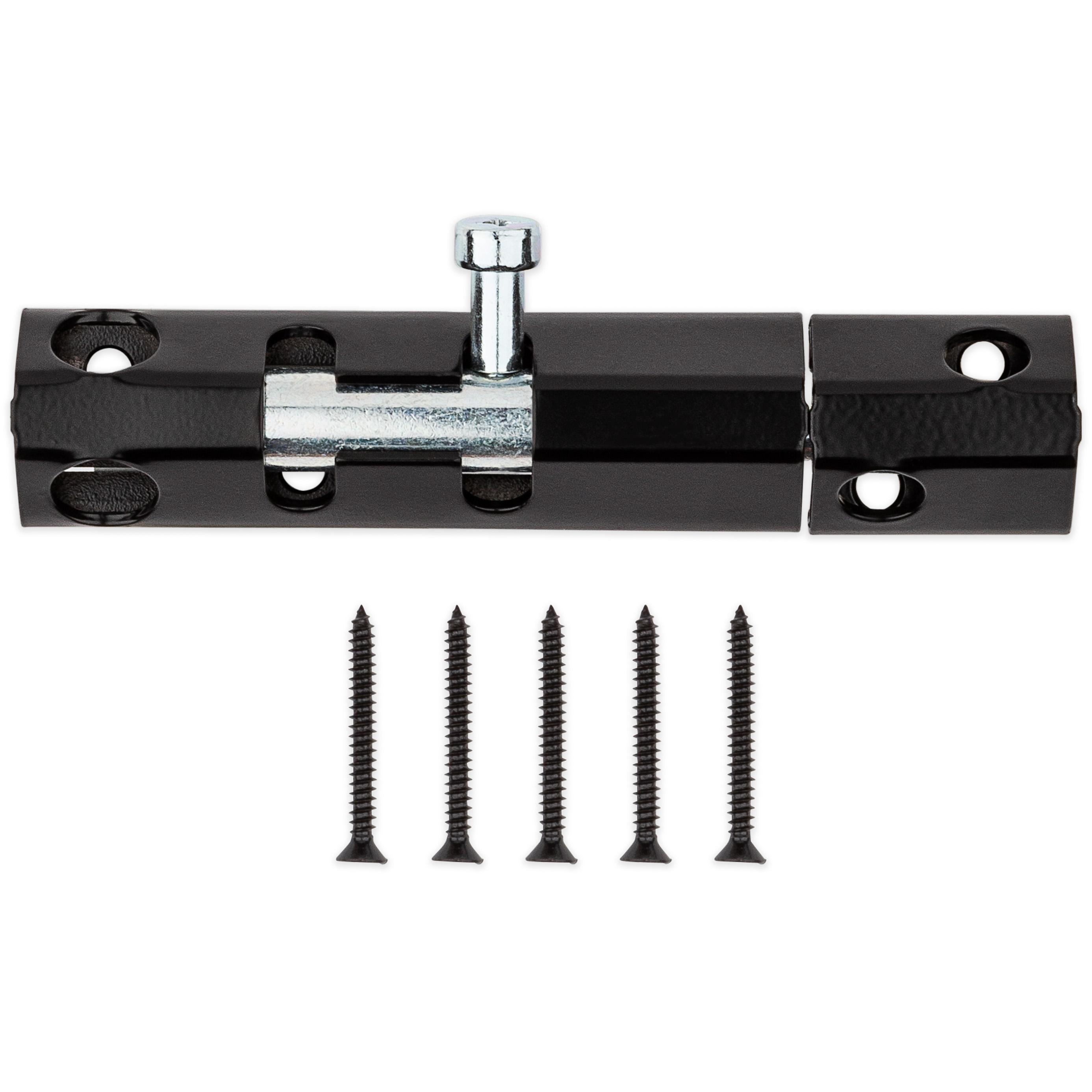V1111 6" Lockable Security Bolt - Black