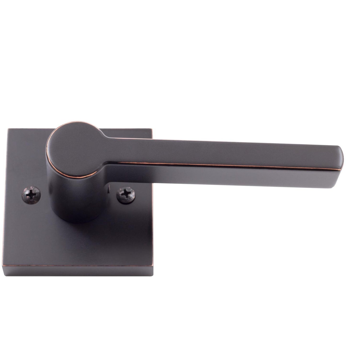 Stone Harbor Hardware Vienna Door Lever with Square Rosette, Dummy (Non-Turning) Latch, Vintage Bronze