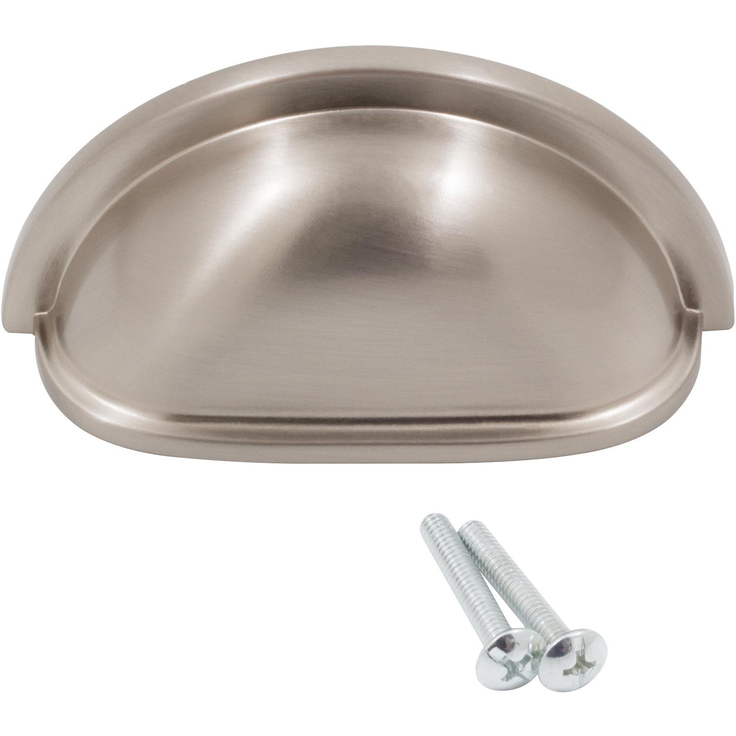 Stone Harbor Hardware Estate Cup Cabinet Pull, 3 Inches, Satin Nickel