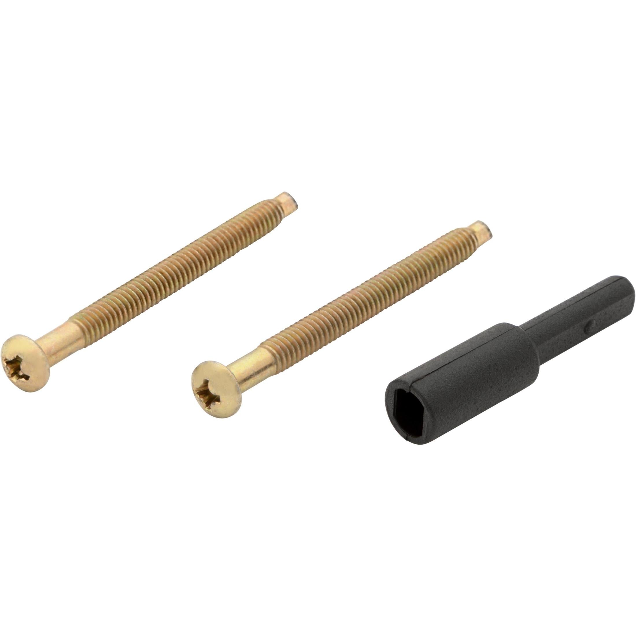 81706-005 Thick Door Screw Pack with Spindle Extension - Polished Brass
