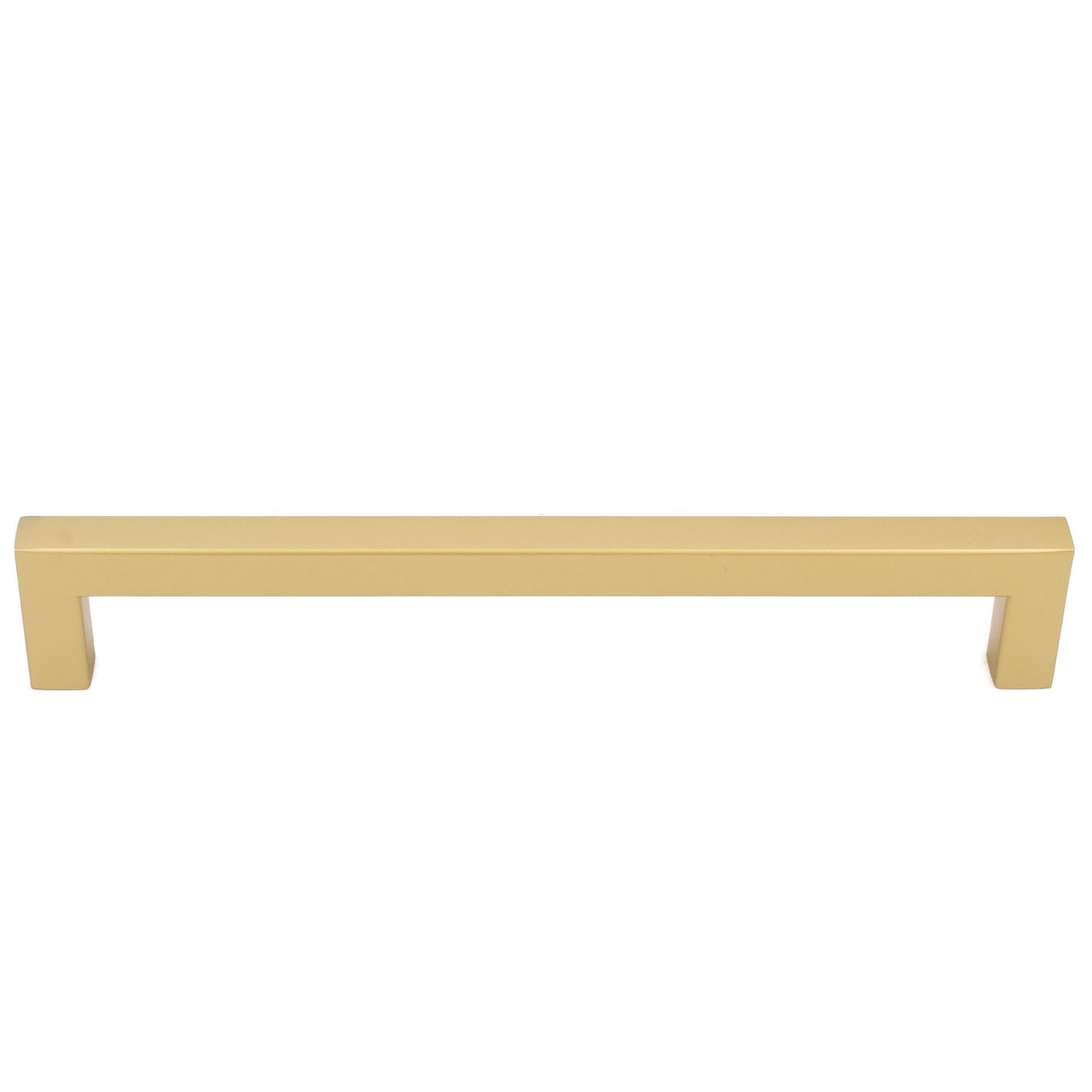 Stone Harbor Hardware Contemporary Square Cabinet Pull, 160 Millimeters, Stainless Steel Base Material, Satin Brass