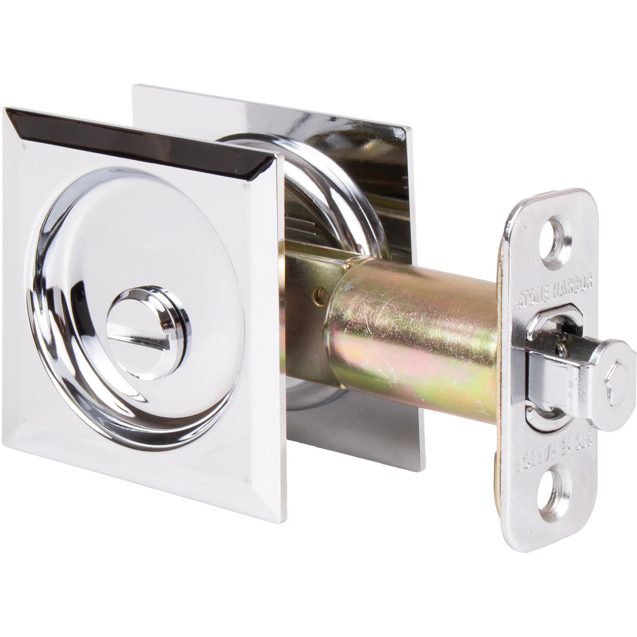 Contemporary Square Pocket Door Lock Privacy