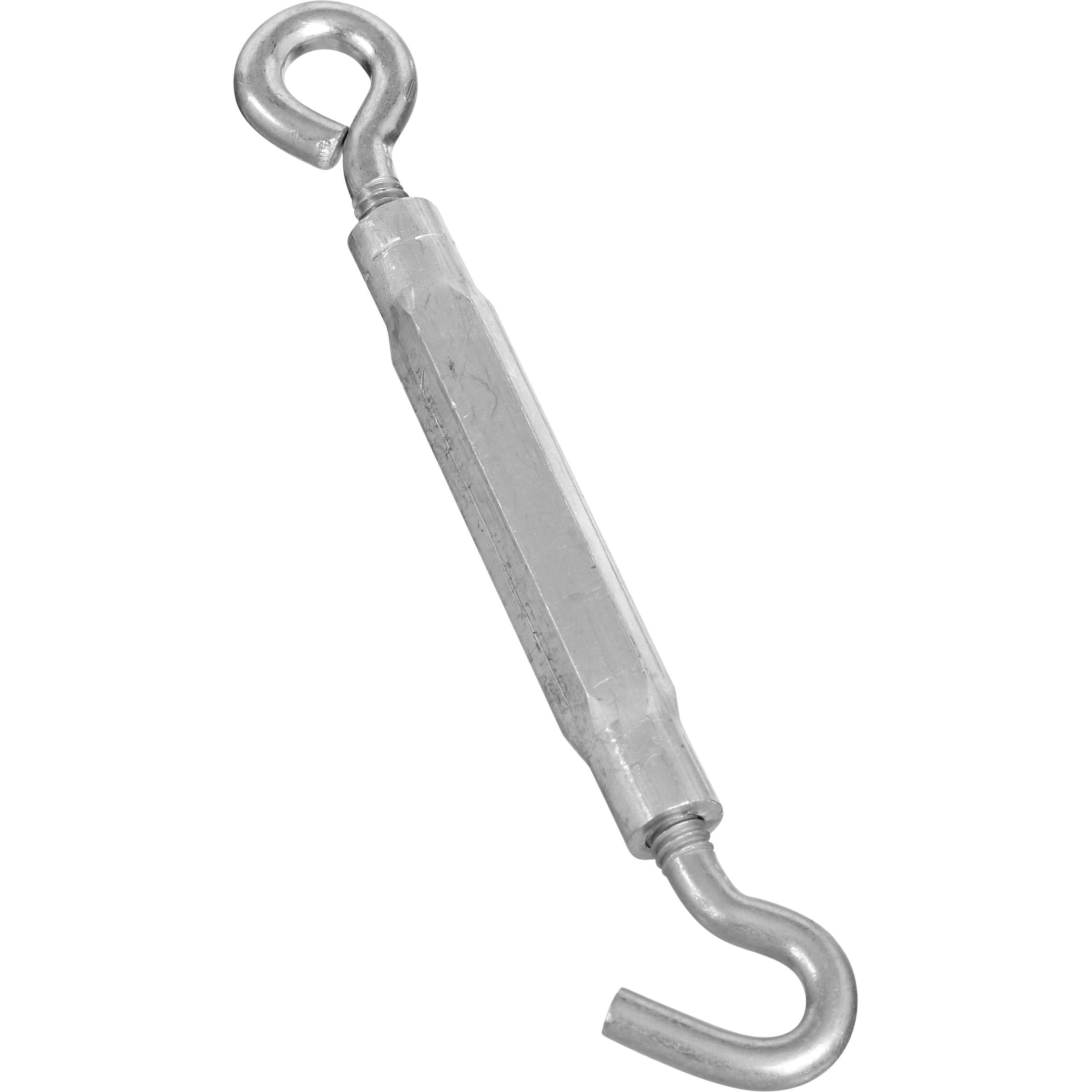 2172BC 7-1/2" x 1/4" Hook / Eye Turnbuckle - Zinc Plated