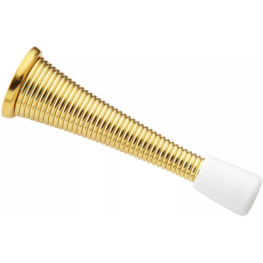 V232 3" Spring Door Stop - Brass
