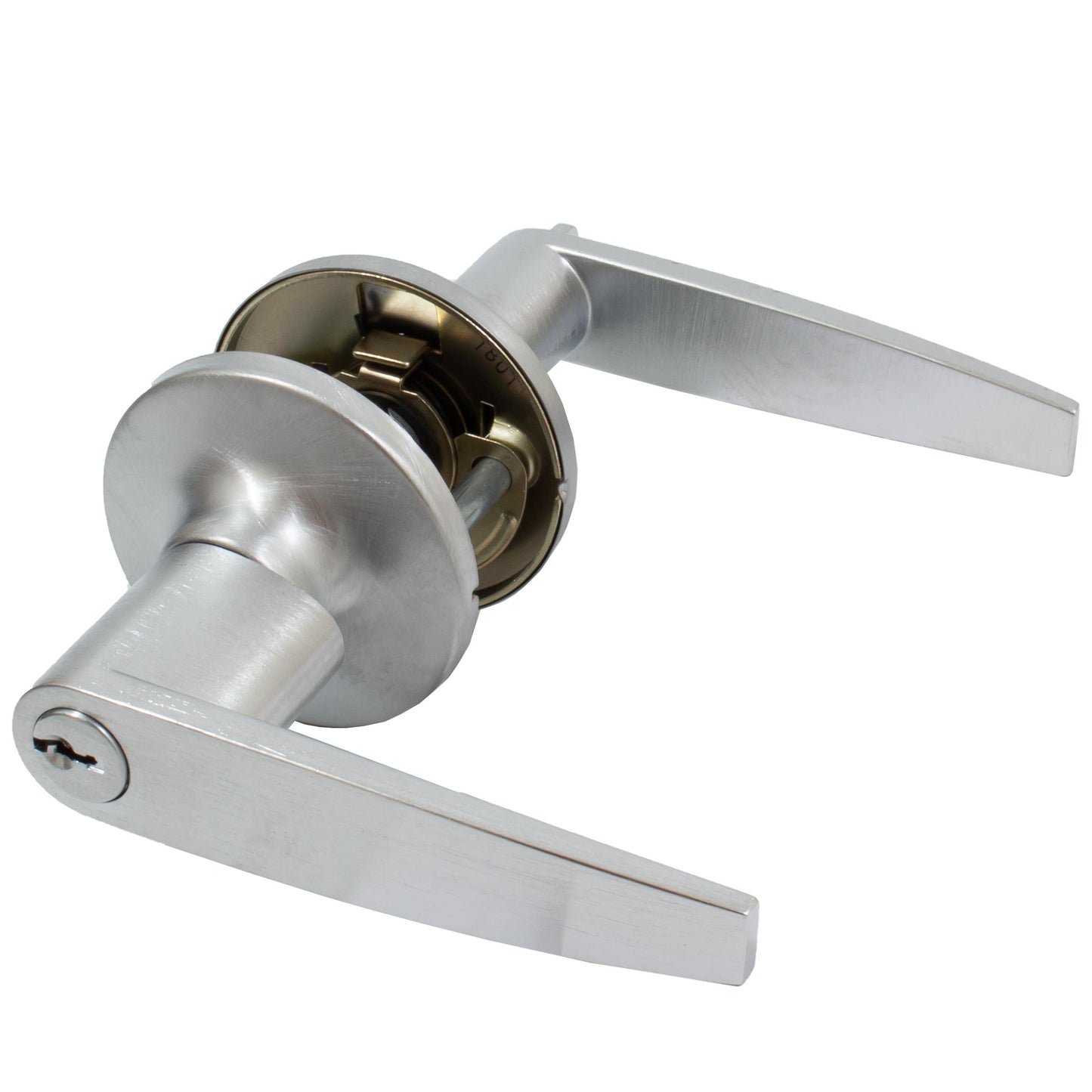 Stone Harbor Hardware Tucson Door Lever, Entry Latch, KW Keyway, Satin Chrome