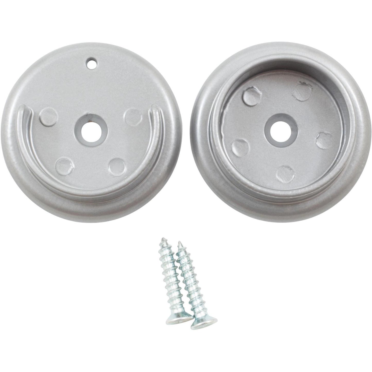 Stone Harbor Hardware Heavy-Duty Metal Pole Sockets, Fits Poles up to 1-3/8" Diameter, Platinum