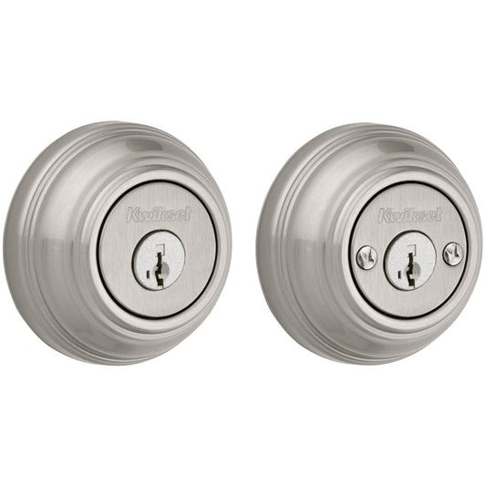985 15 SMT 6AL STRKP K3 2-Cyl Deadbolt - Satin Nickel