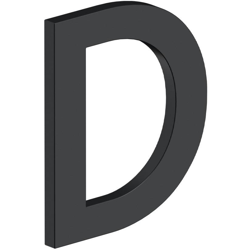 Deltana RNB-DU19 4" B Series Letter D with Risers - Matte Black