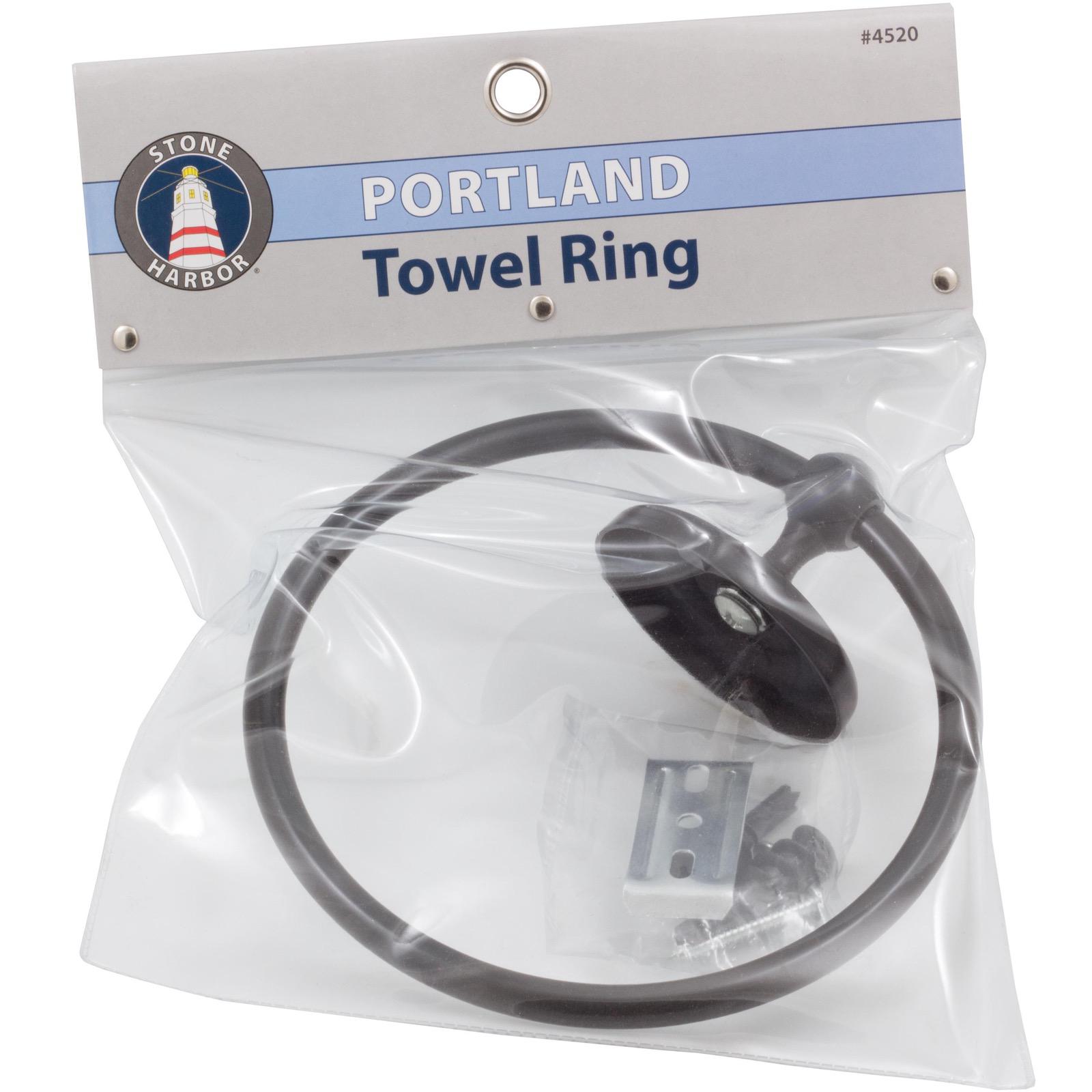 Stone Harbor Hardware Portland Towel Ring, Vintage Bronze