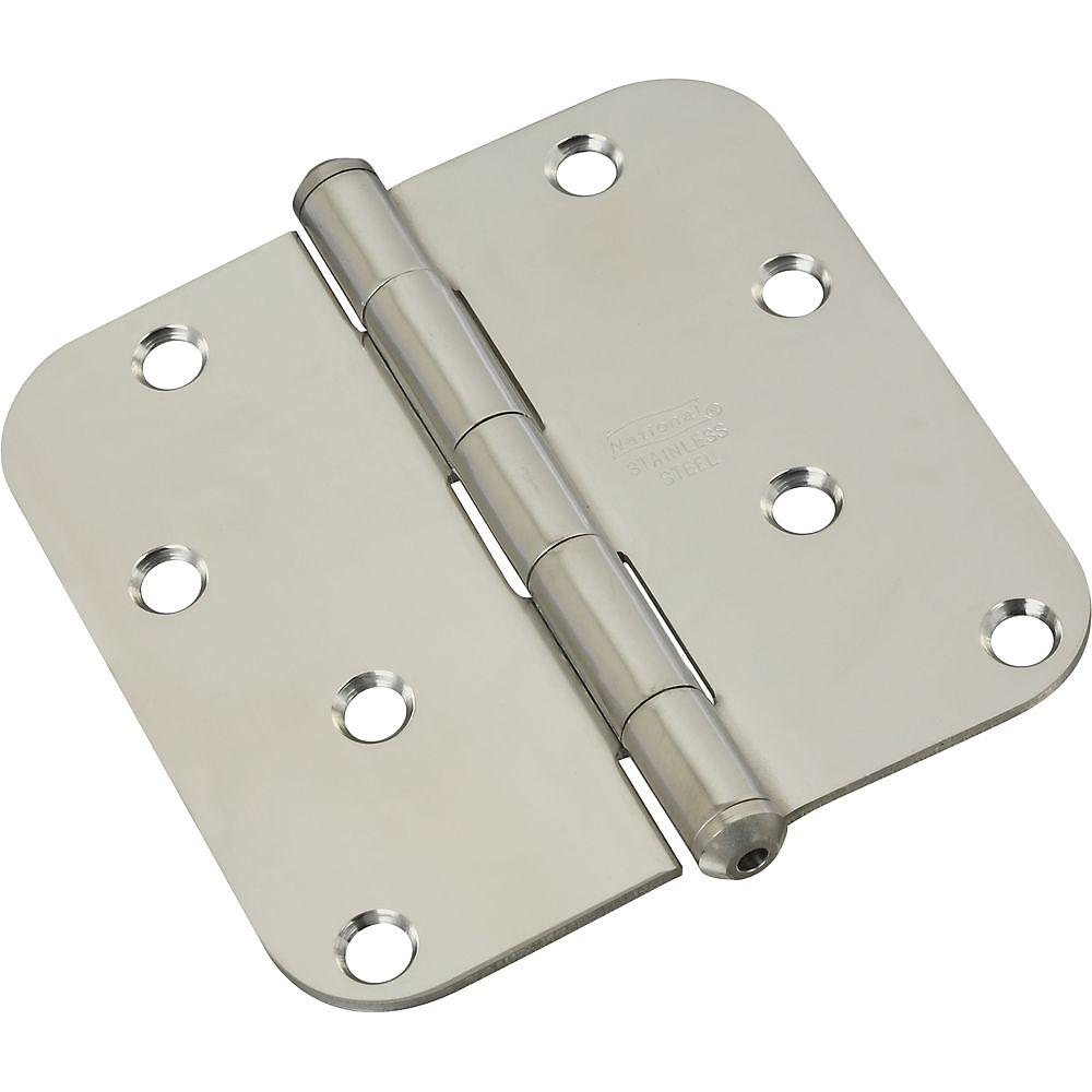 National Hardware - V514R5/8 4" 5/8R Standard Hinge 1/pk - Stainless