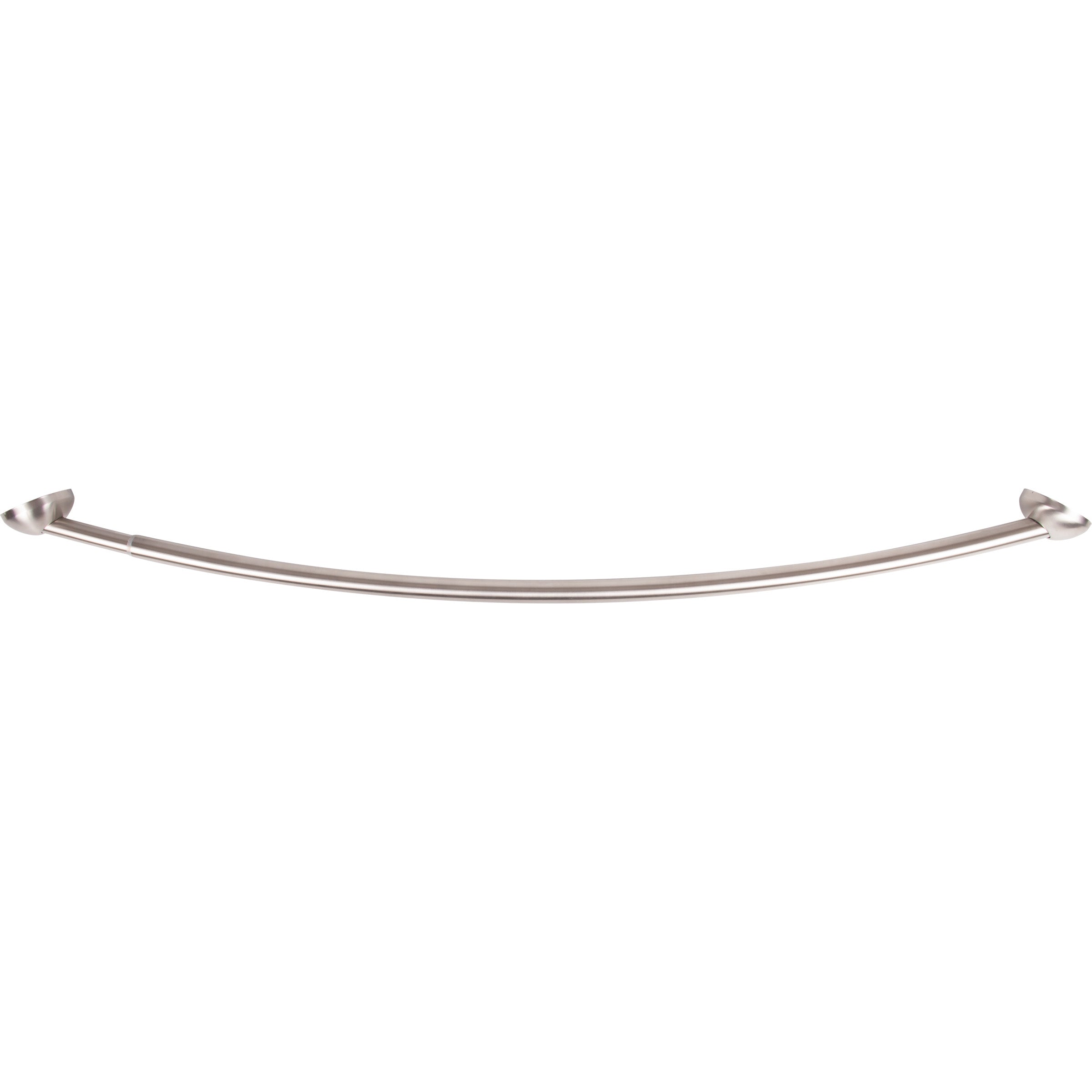 Stone Harbor Hardware Adjustable Curved Shower Rod, 45" to 72", Satin Stainless Steel