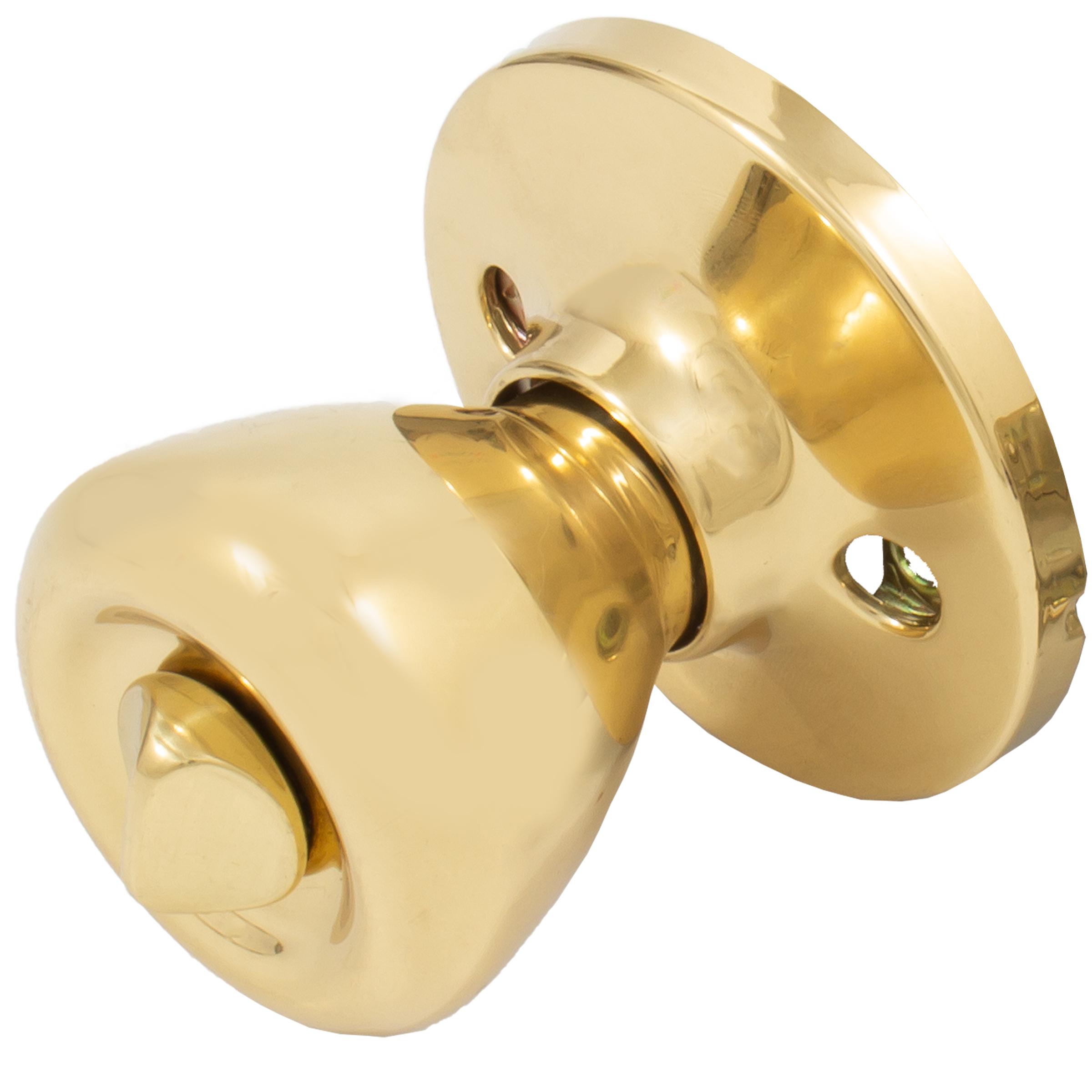 Stone Harbor Hardware Tulip Door Knob, Privacy (Bed/Bath) Latch, Polished Brass