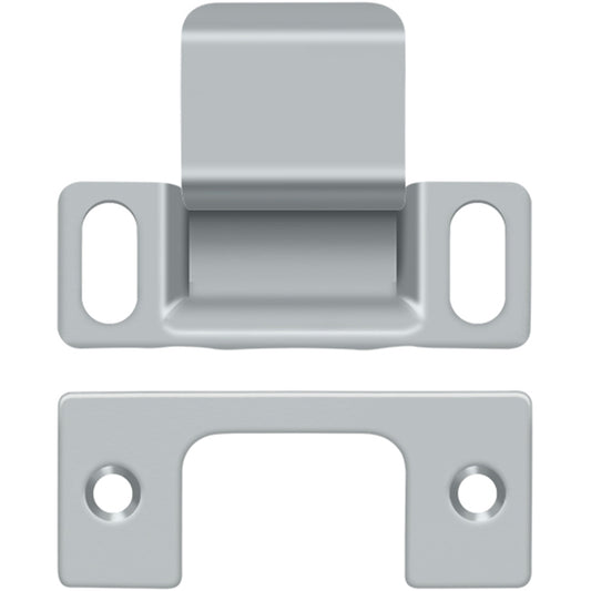 SP2751U26D 2-3/4" x 1-1/4" Adjustable Strike Plate with Dust Cup - Satin Chrome
