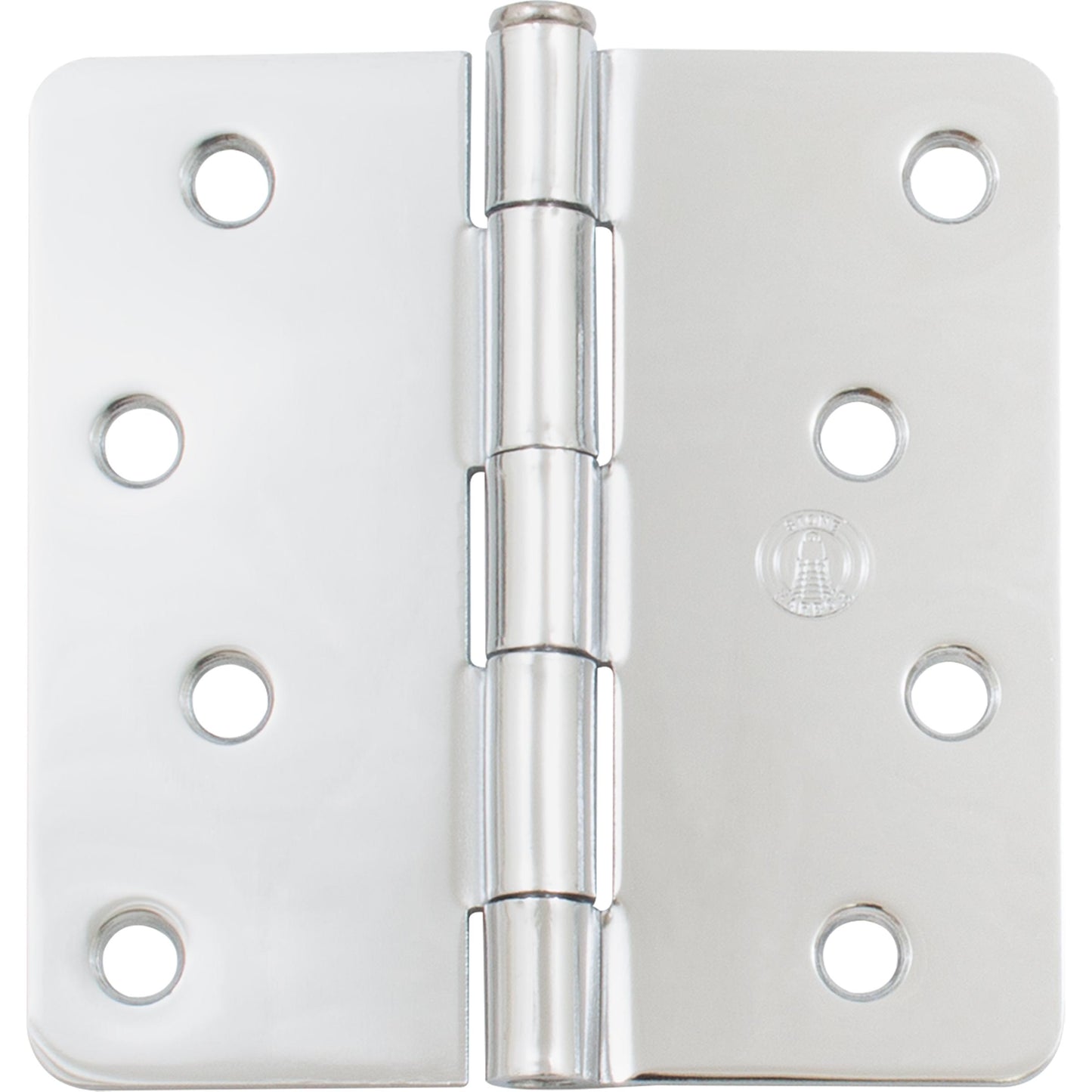 Stone Harbor Hardware 4" Door Hinges, 1/4" Radius Corner, Polished Chrome, 2-Pack