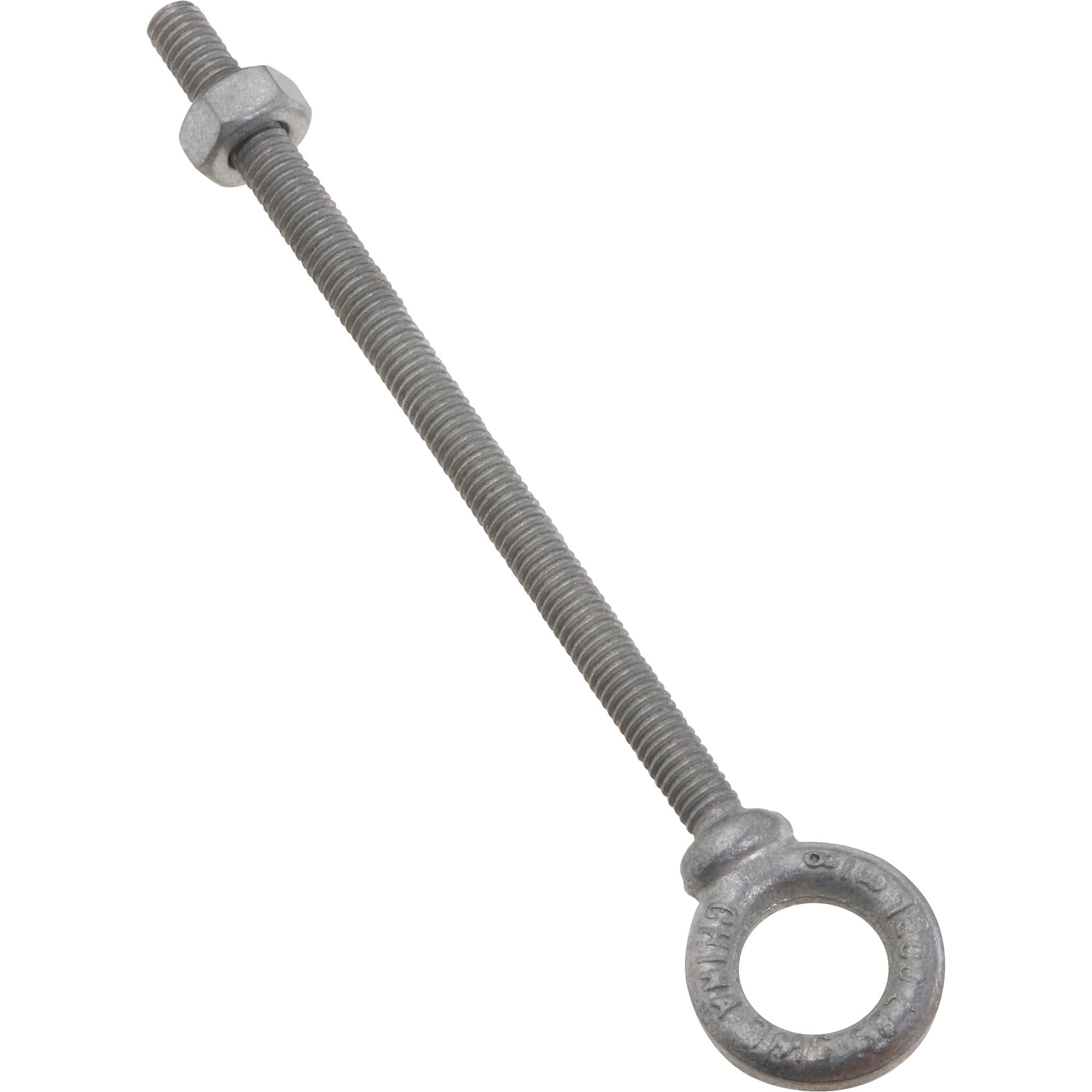 3260BC 3/8" x 6" Forged Eye Bolt with Shoulder - Galvanized