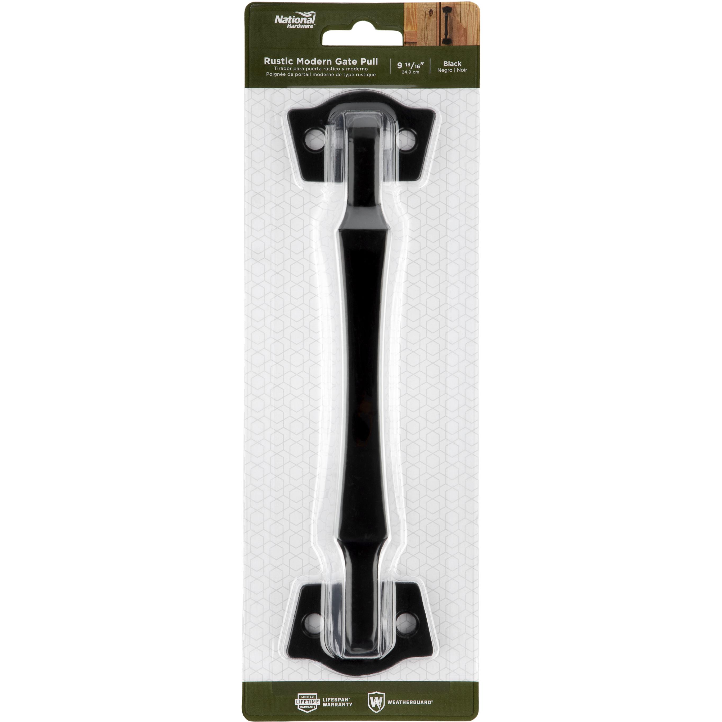 V1102 Rustic Modern Gate Pull - Black