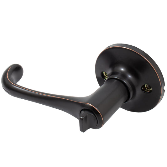 Stone Harbor Hardware Memphis Door Lever, Privacy (Bed/Bath) Latch, Vintage Bronze
