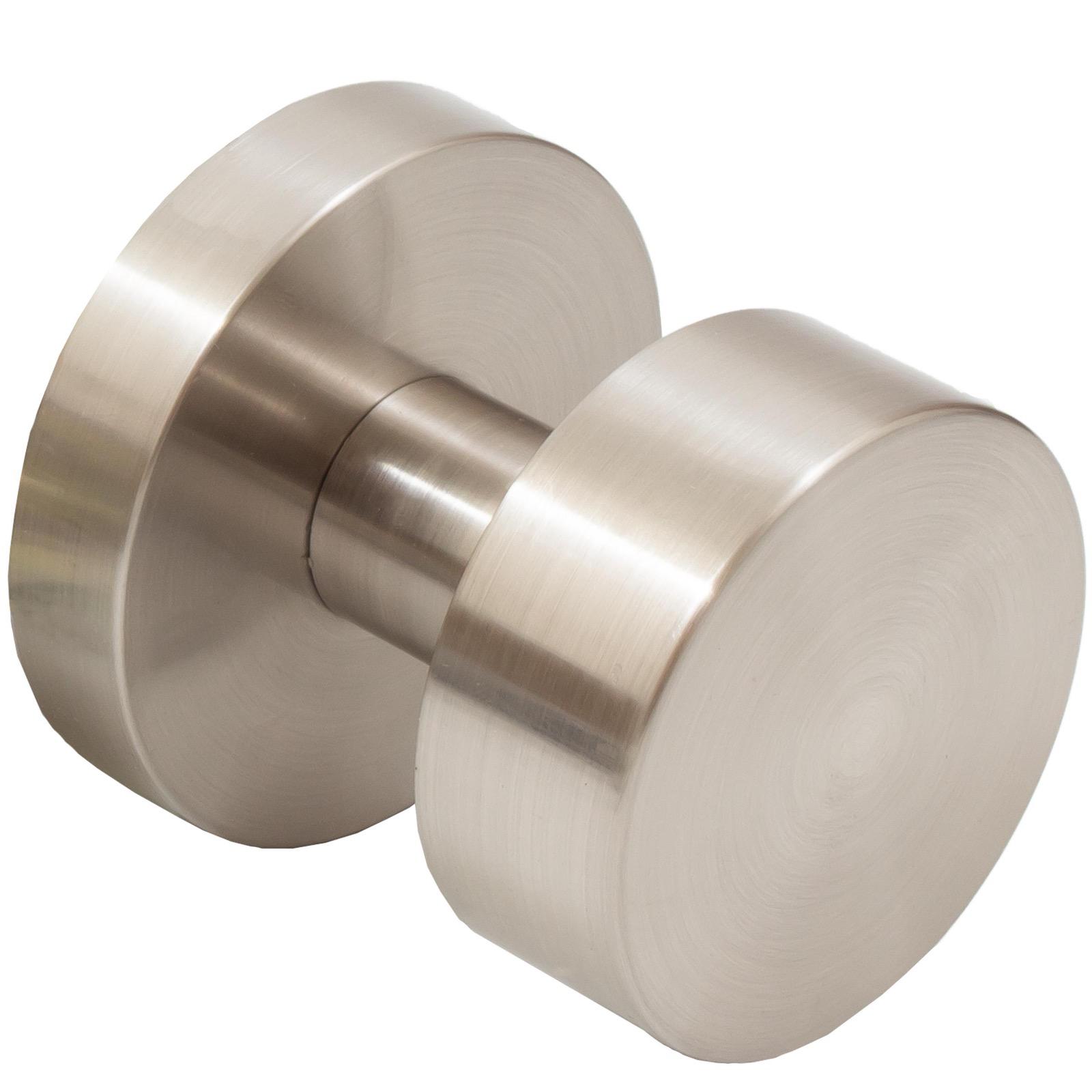 Stone Harbor Hardware Bonn Door Knob with Round Rosette, Passage (Hall/Closet) Latch, Satin Nickel