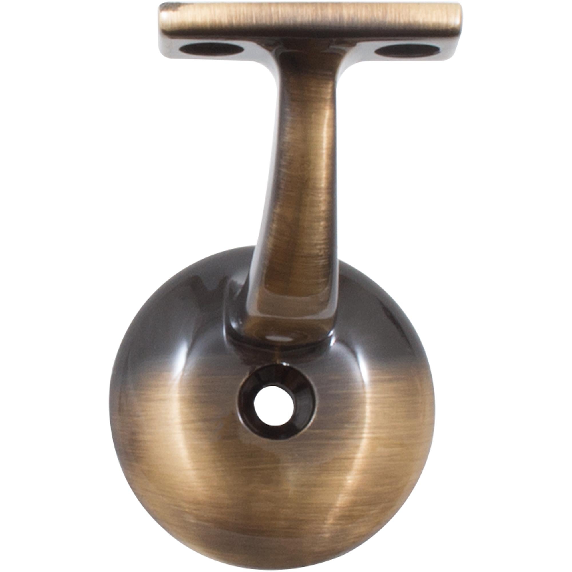 Stone Harbor Hardware Heavy-Duty Round Handrail Bracket, Antique Brass