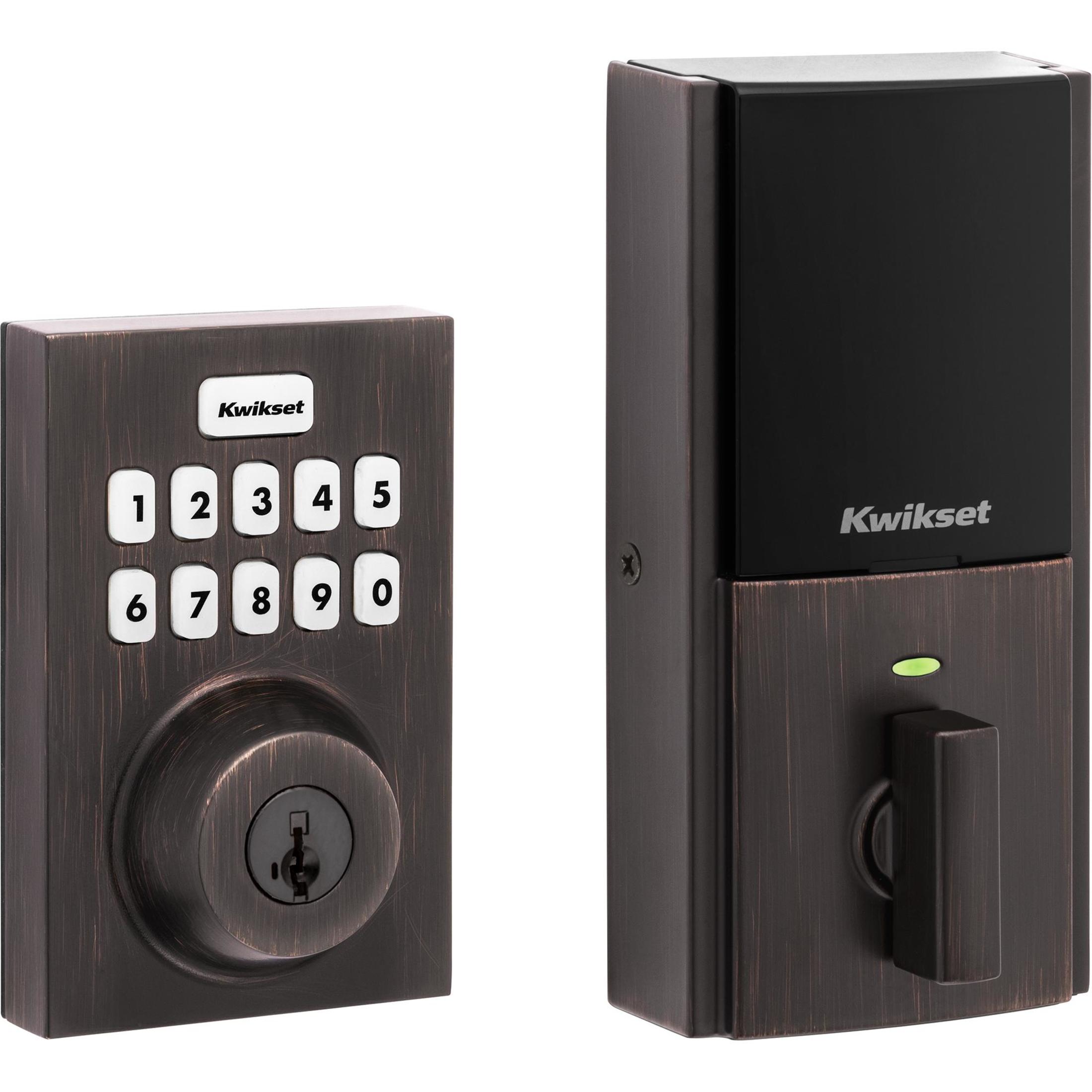 HC620 CNT ZW700LR 11P SMT RCALFD RCS BP Contemporary HomeConnect Keypad Deadbolt - Venetian Bronze