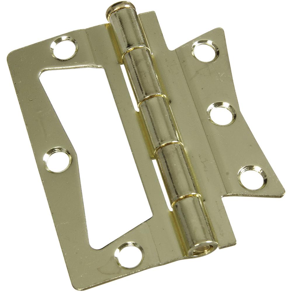 V535 3" Surface Hinge 2/pk - Polished Brass