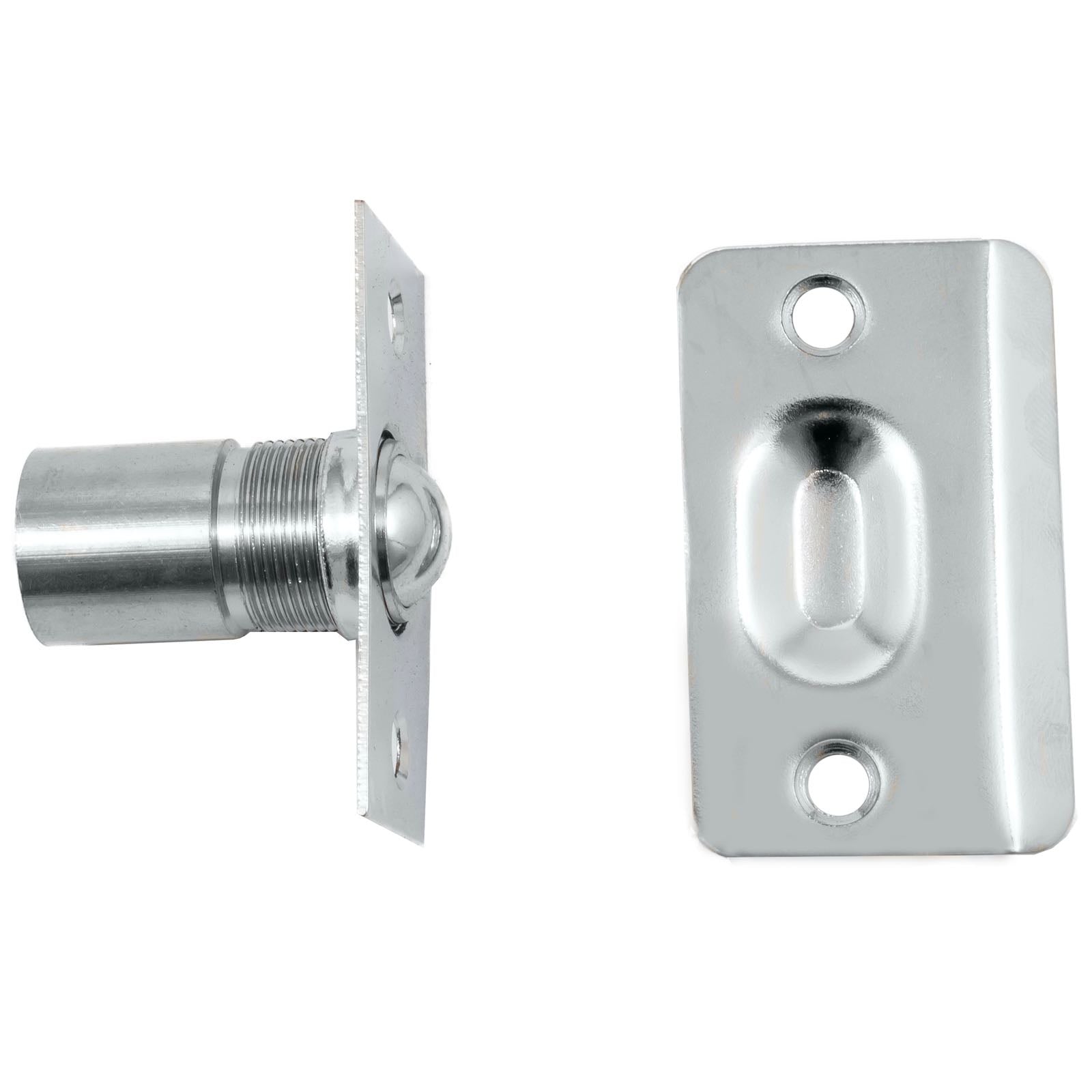 Stone Harbor Hardware Square Corner Dual Adjust Ball Catch, Polished Chrome