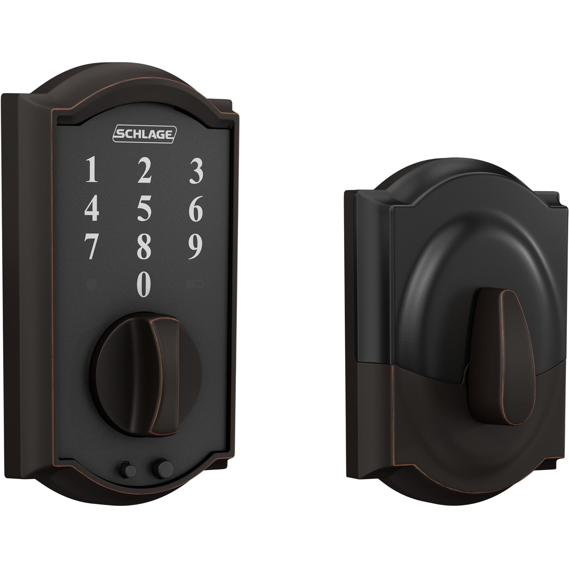 BE375VCAM716 12-321 10-116 Camelot Touch Keyless Deadbolt - Aged Bronze