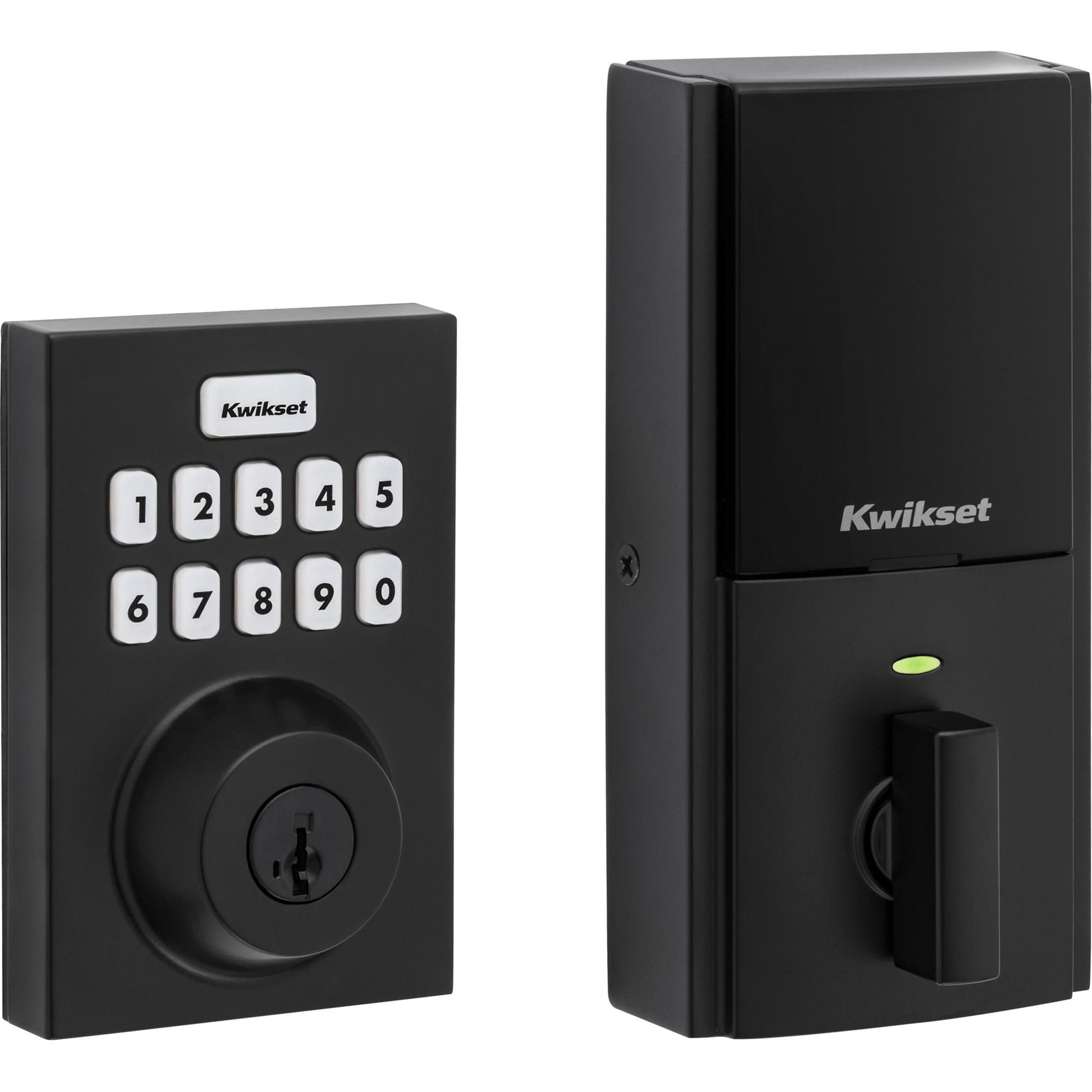 HC620 CNT ZW700LR 514 SMT RCALFD RCS BP Contemporary HomeConnect Keypad Deadbolt - Matte Black