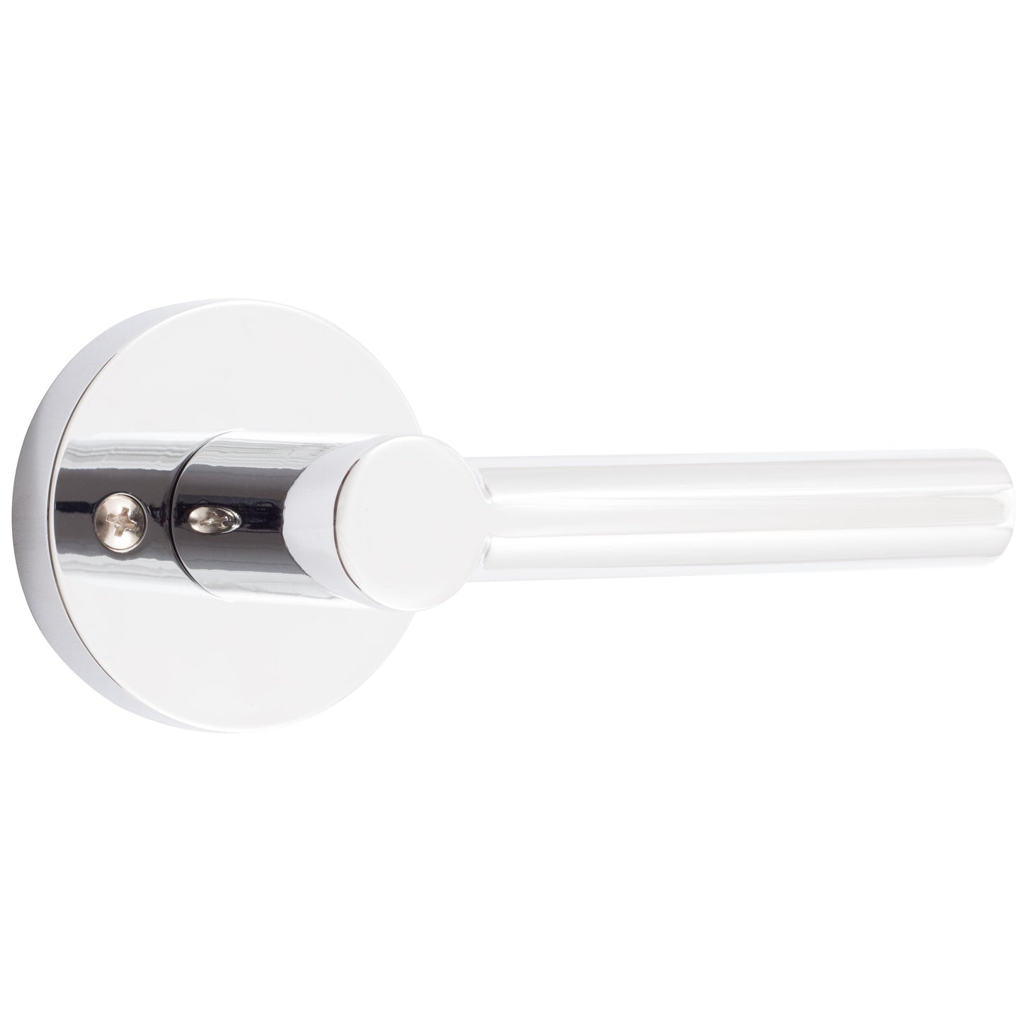 Stone Harbor Hardware Zurich Door Lever with Round Rosette, Dummy (Non-Turning) Latch, Polished Chrome