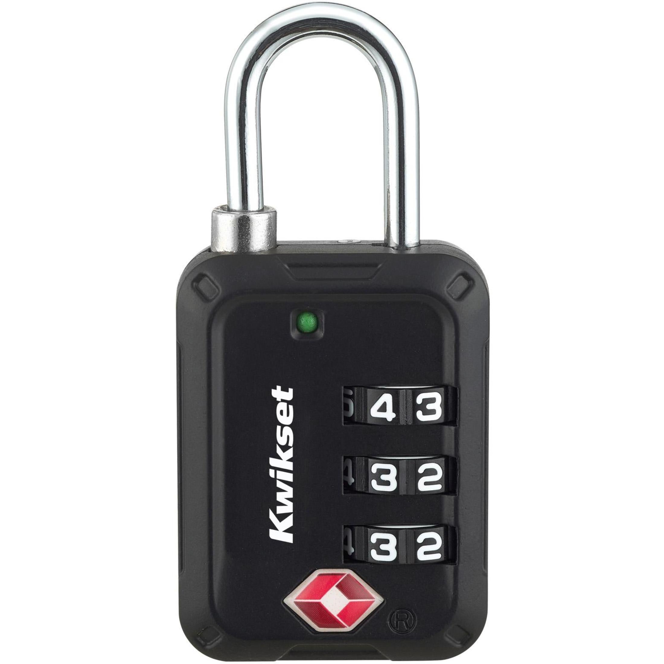Kwikset 1-3/16" TSA Combination Padlock, Black