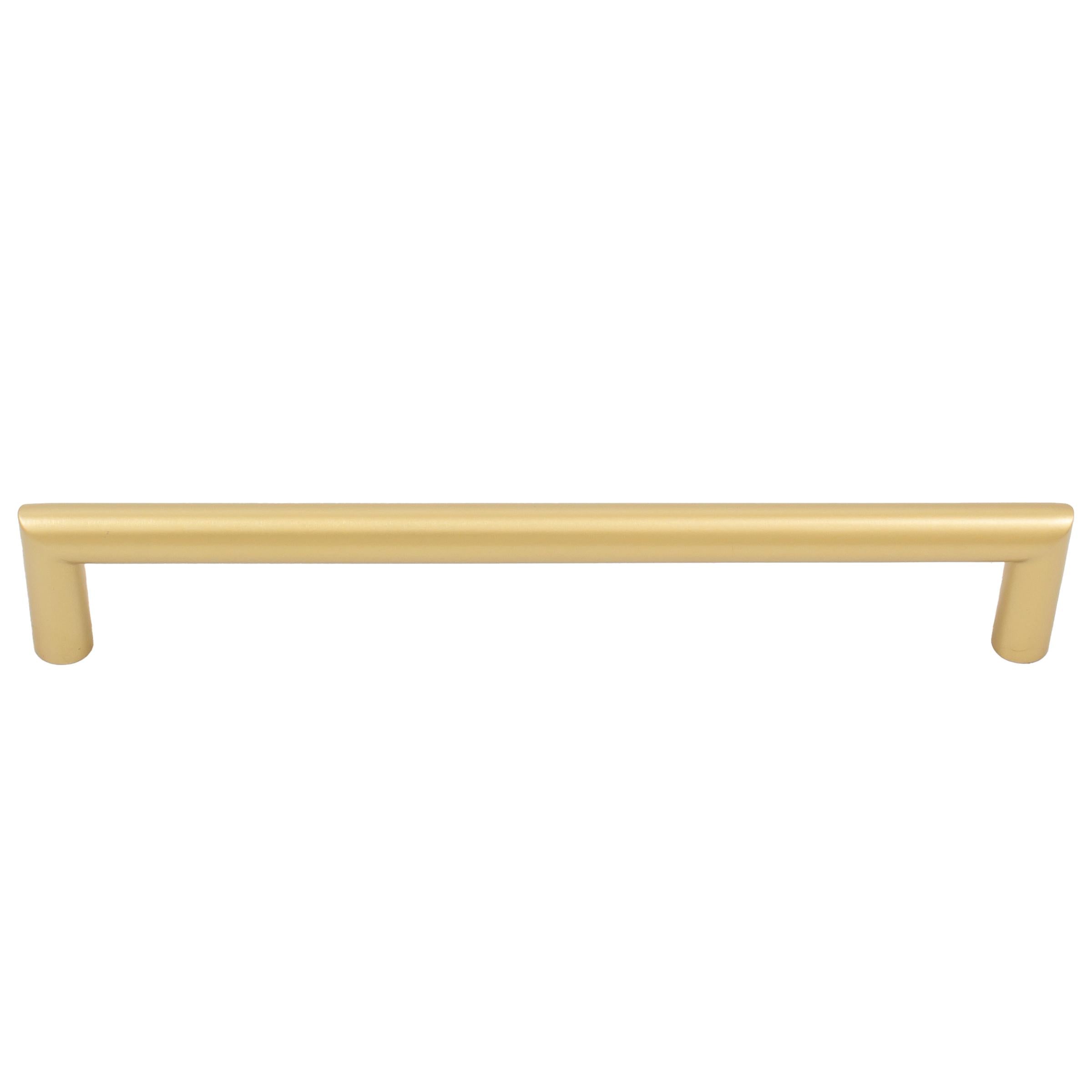 Stone Harbor Hardware Contemporary Round Cabinet Pull, 160 Millimeters, Stainless Steel Base Material, Satin Brass